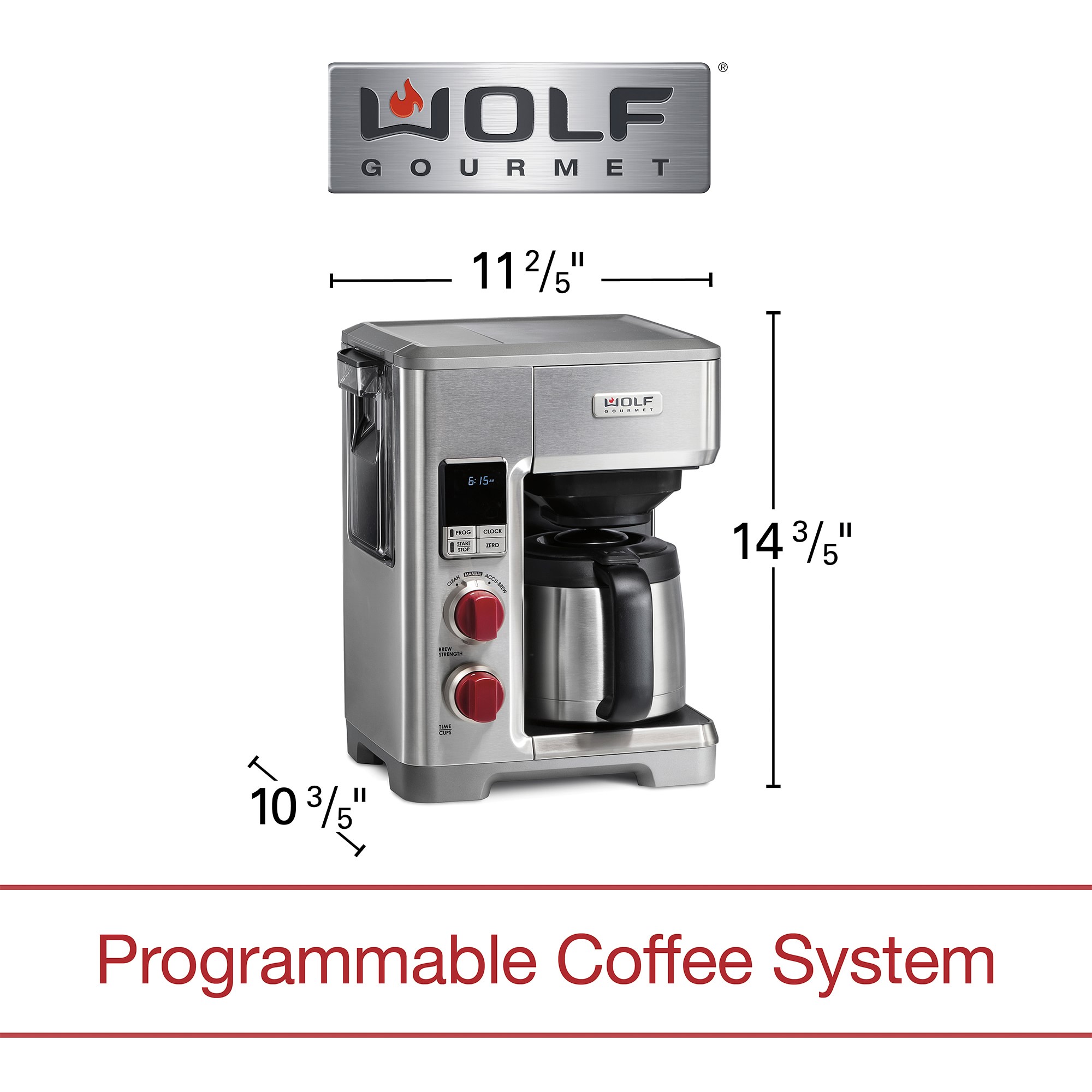 Wolf Gourmet Automatic Drip 10-Cup Coffee Maker