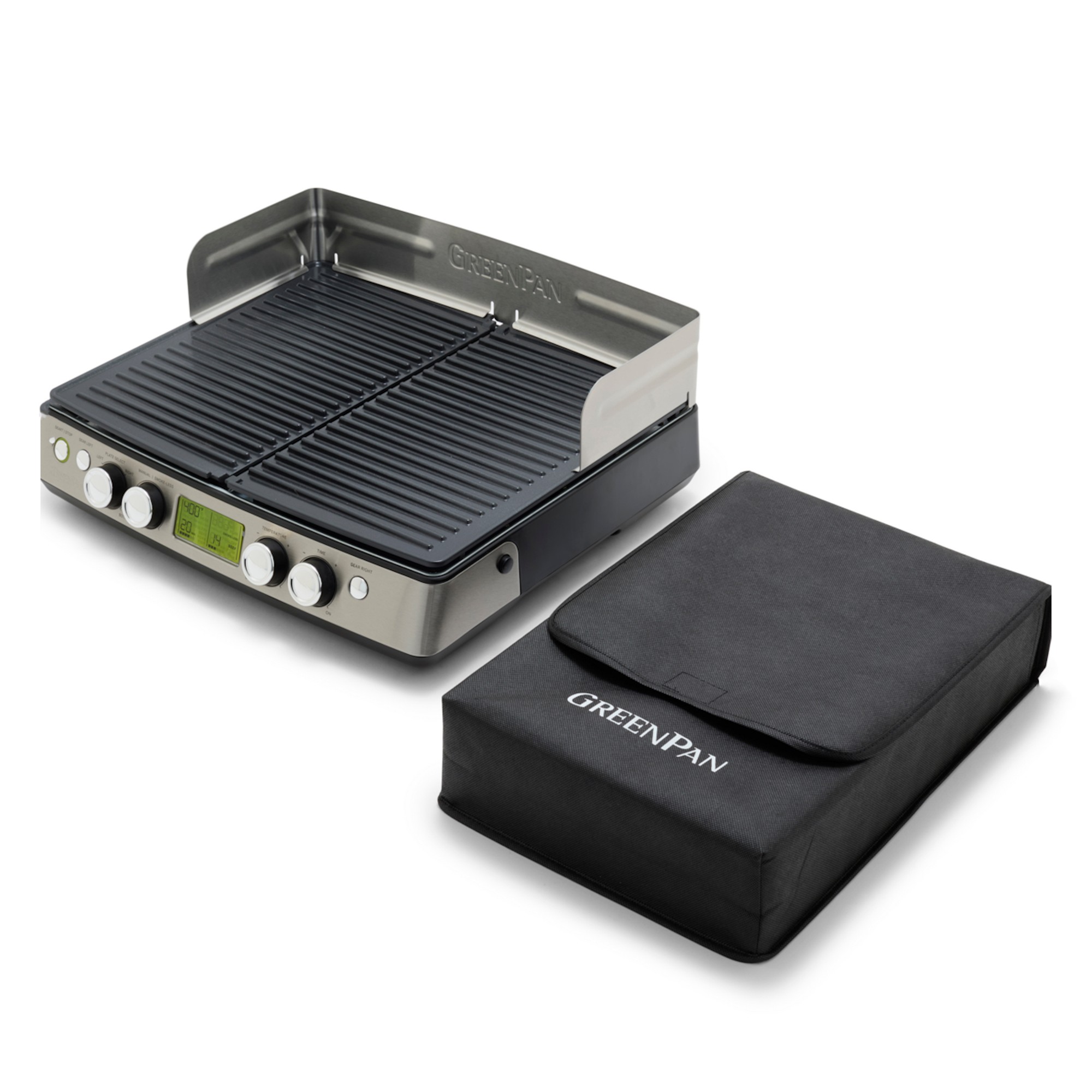 GreenPan™ Premiere Smoke-Less Grill & Griddle with Ceramic Nonstick Coating