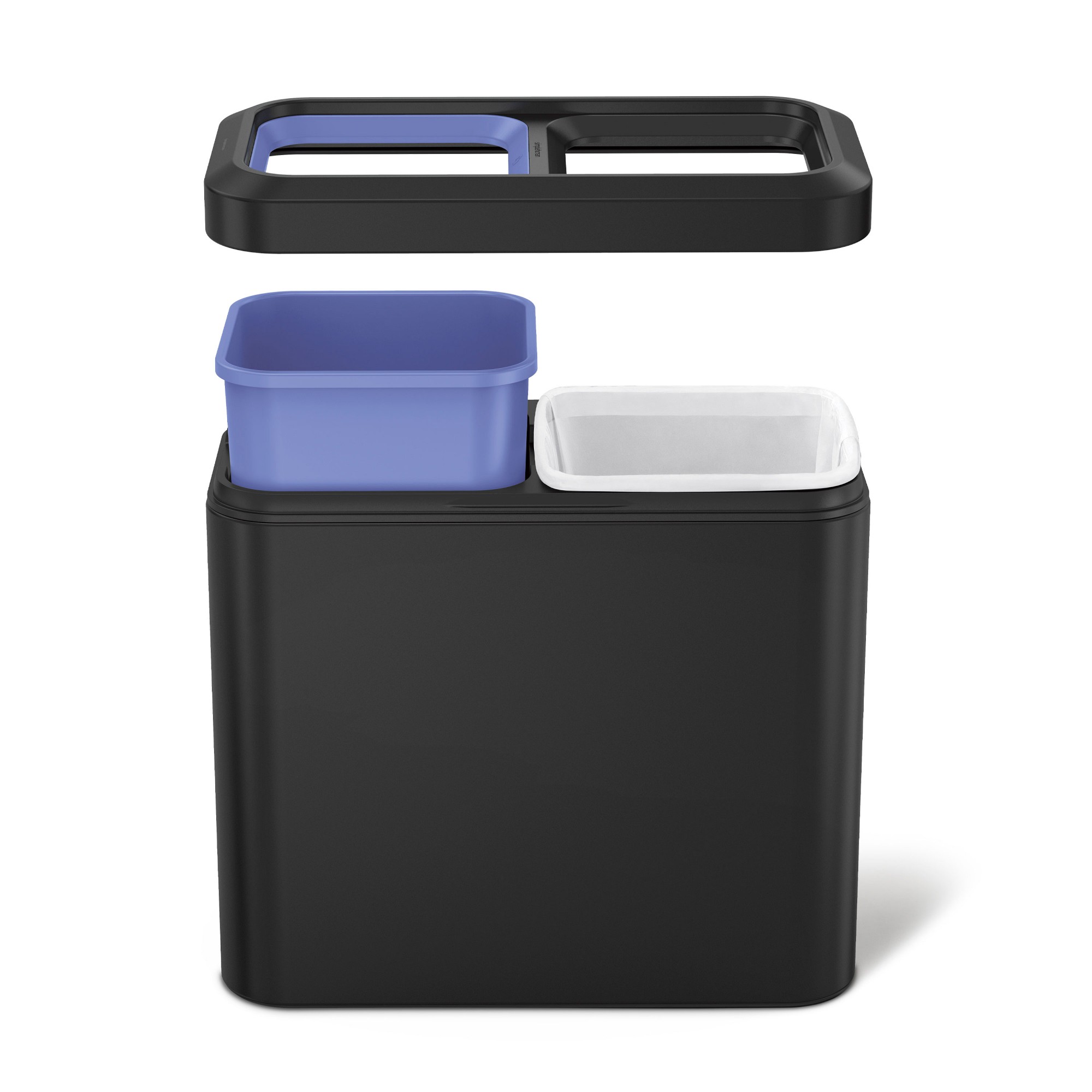 simplehuman™ 20-L. Dual Compartment Slim Open Recycler Can