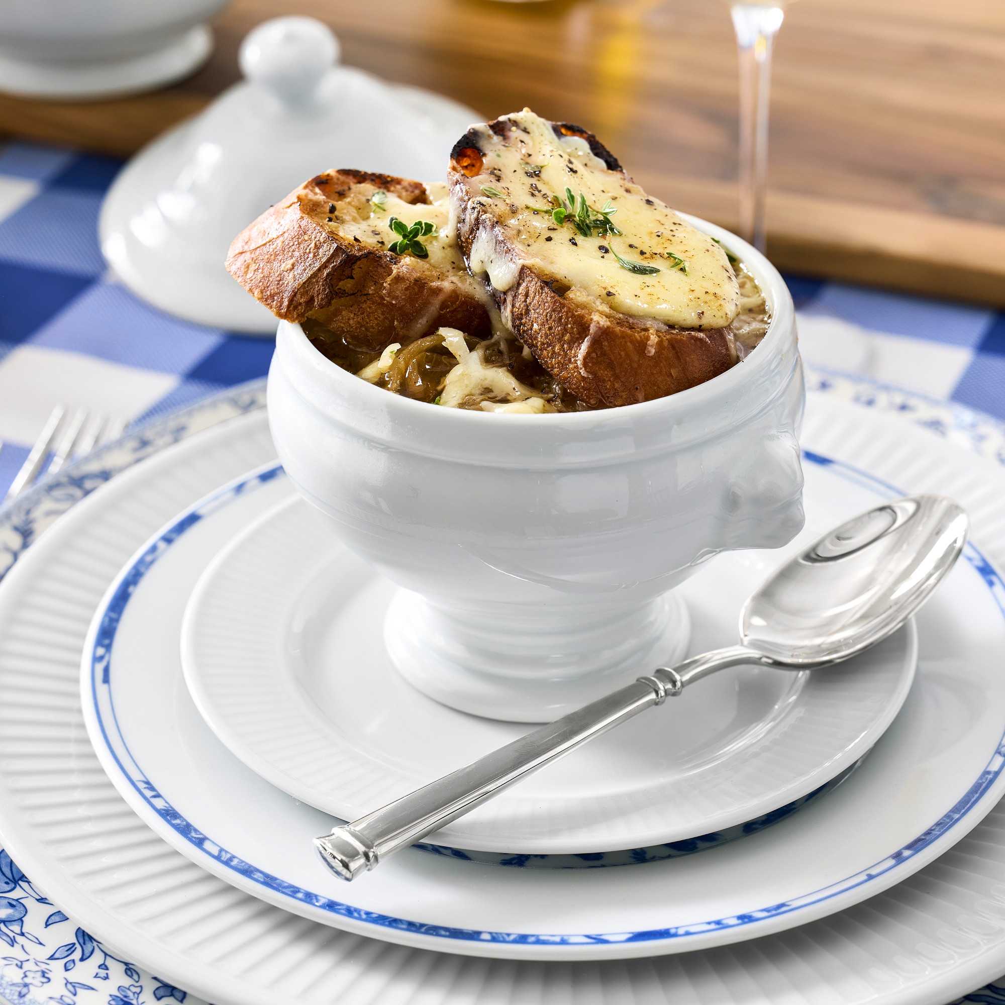 Pillivuyt French Toile Porcelain Salad Plates