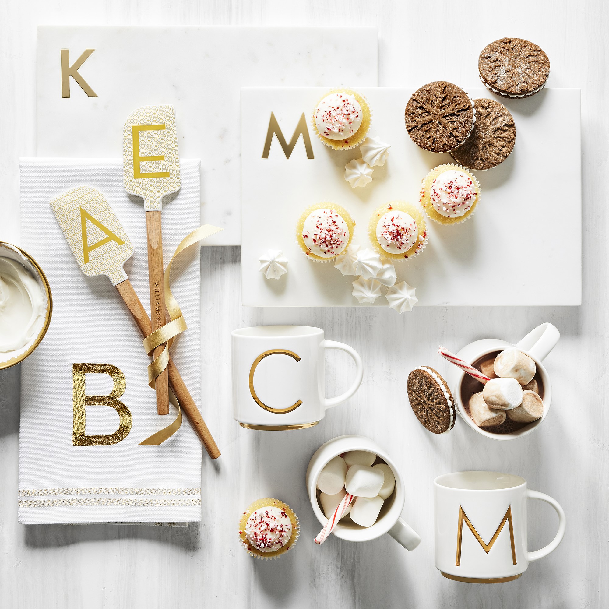 Marble & Brass Monogram Board