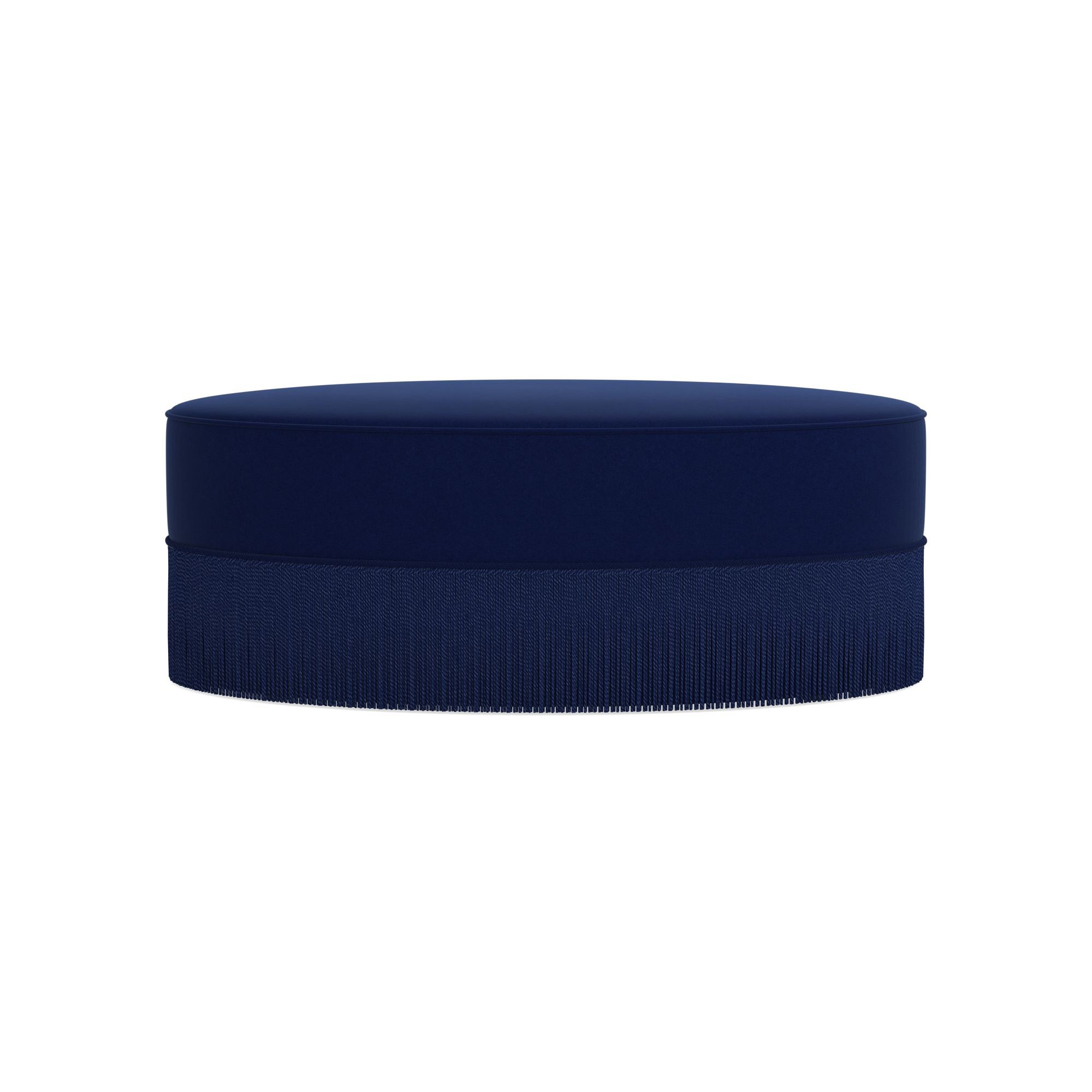 Camile Coffee Table Ottoman with Samuel & Sons Fringe (48