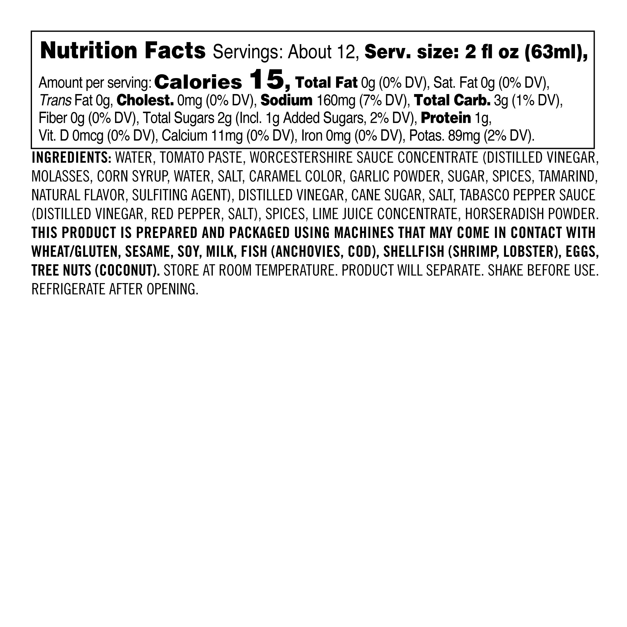 Bloody Mary Cocktail Mix