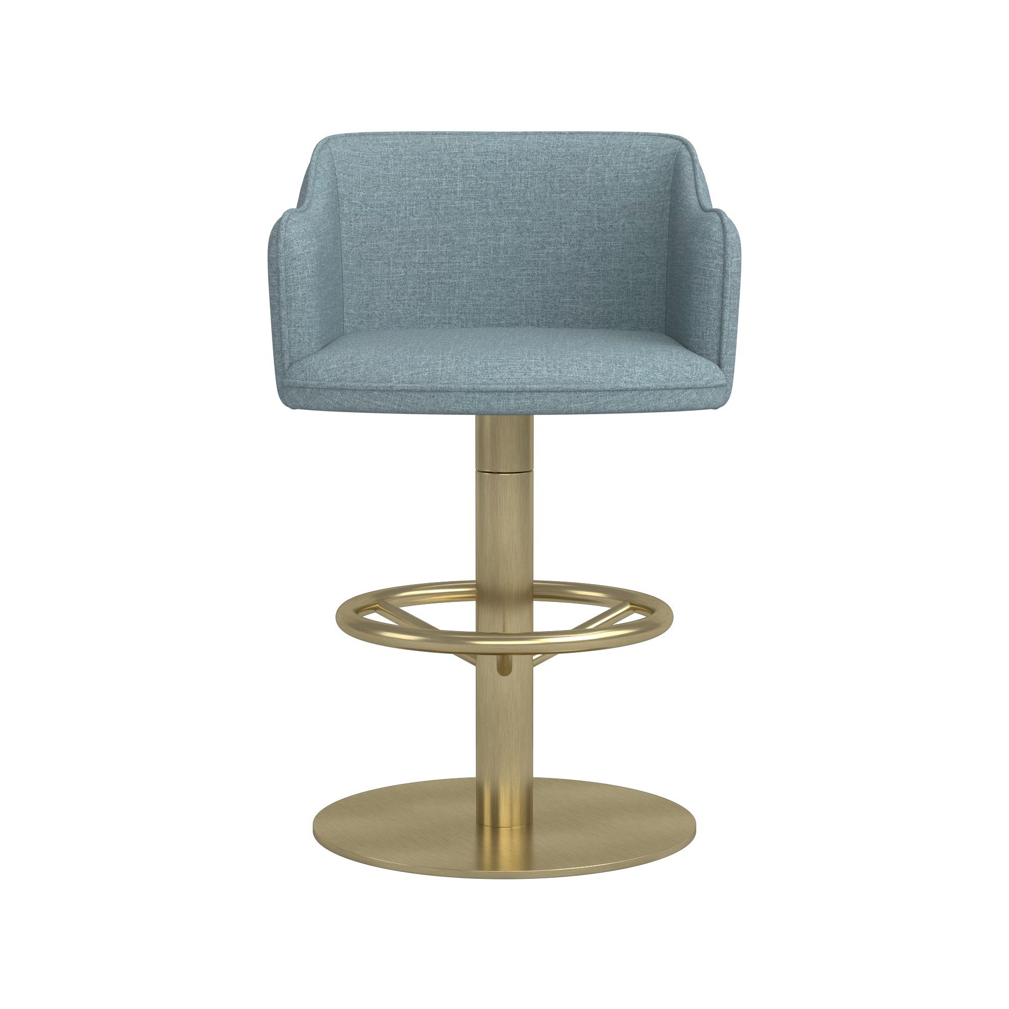 Harding Upholstered Pedestal Counter  & Bar Stool