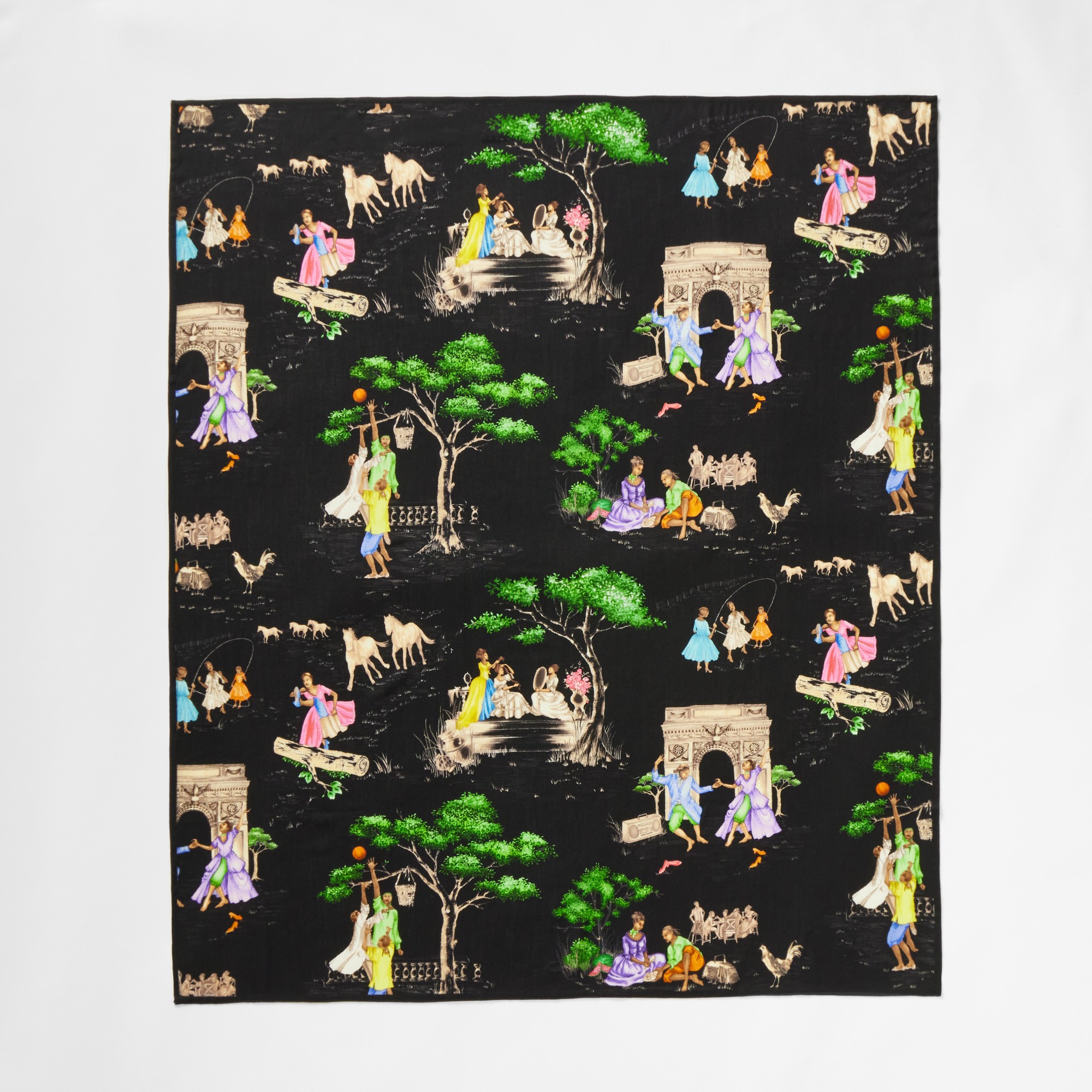 Sheila Bridges x Williams Sonoma Home Harlem Toile Printed Lightweight Throw