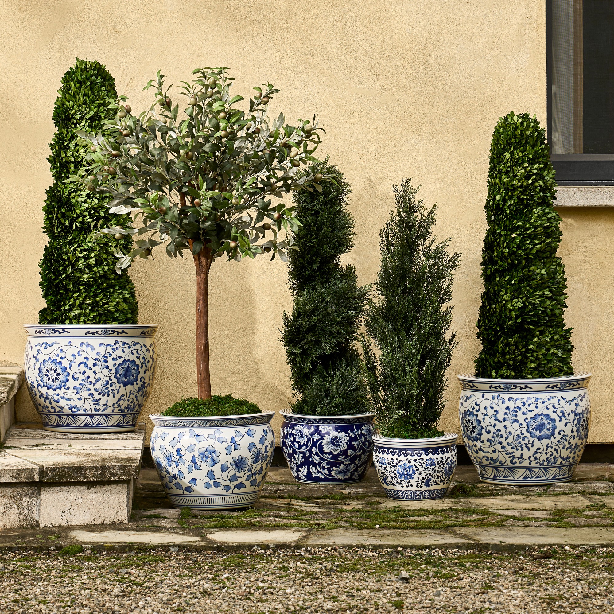 Faux Silk Olive Tree Indoor Topiary, 48