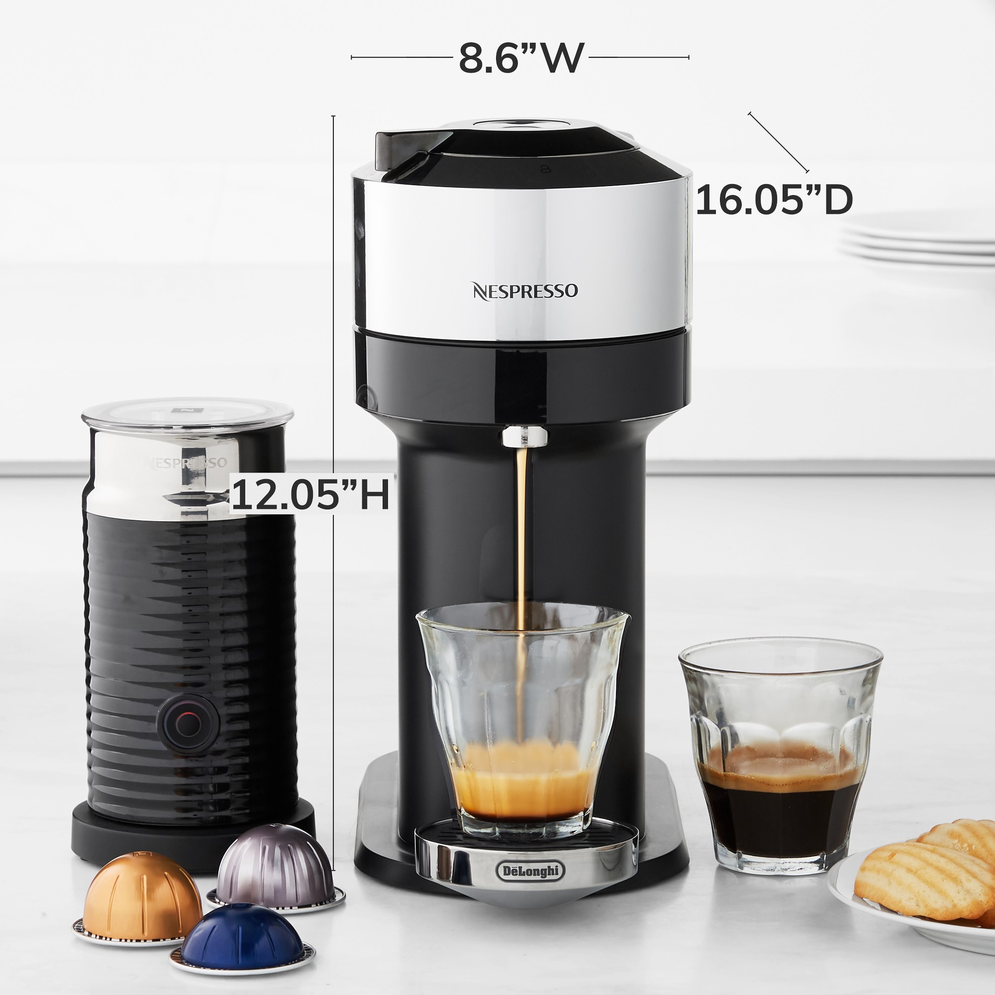 Nespresso Vertuo Next Deluxe with Aeroccino by De'Longhi