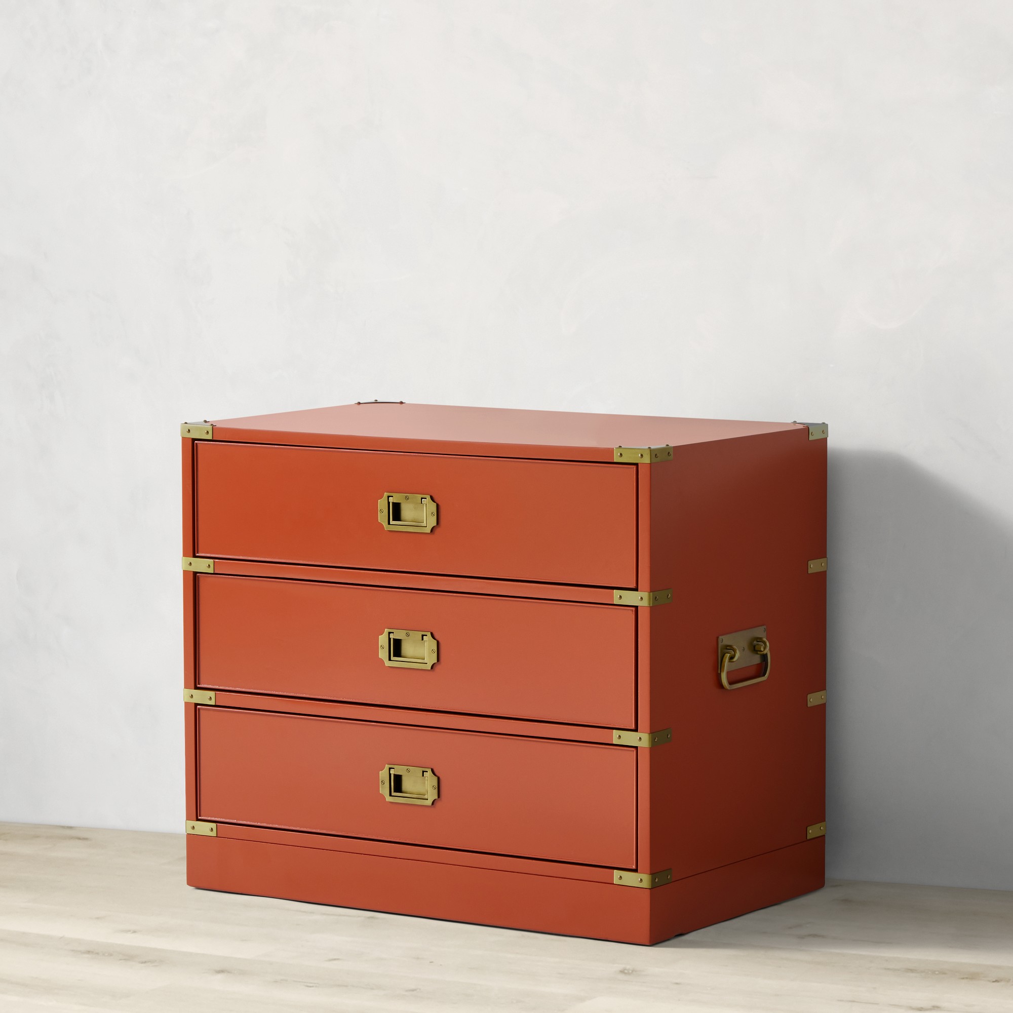 Campaign 3-Drawer Nightstand, Persimmon (30