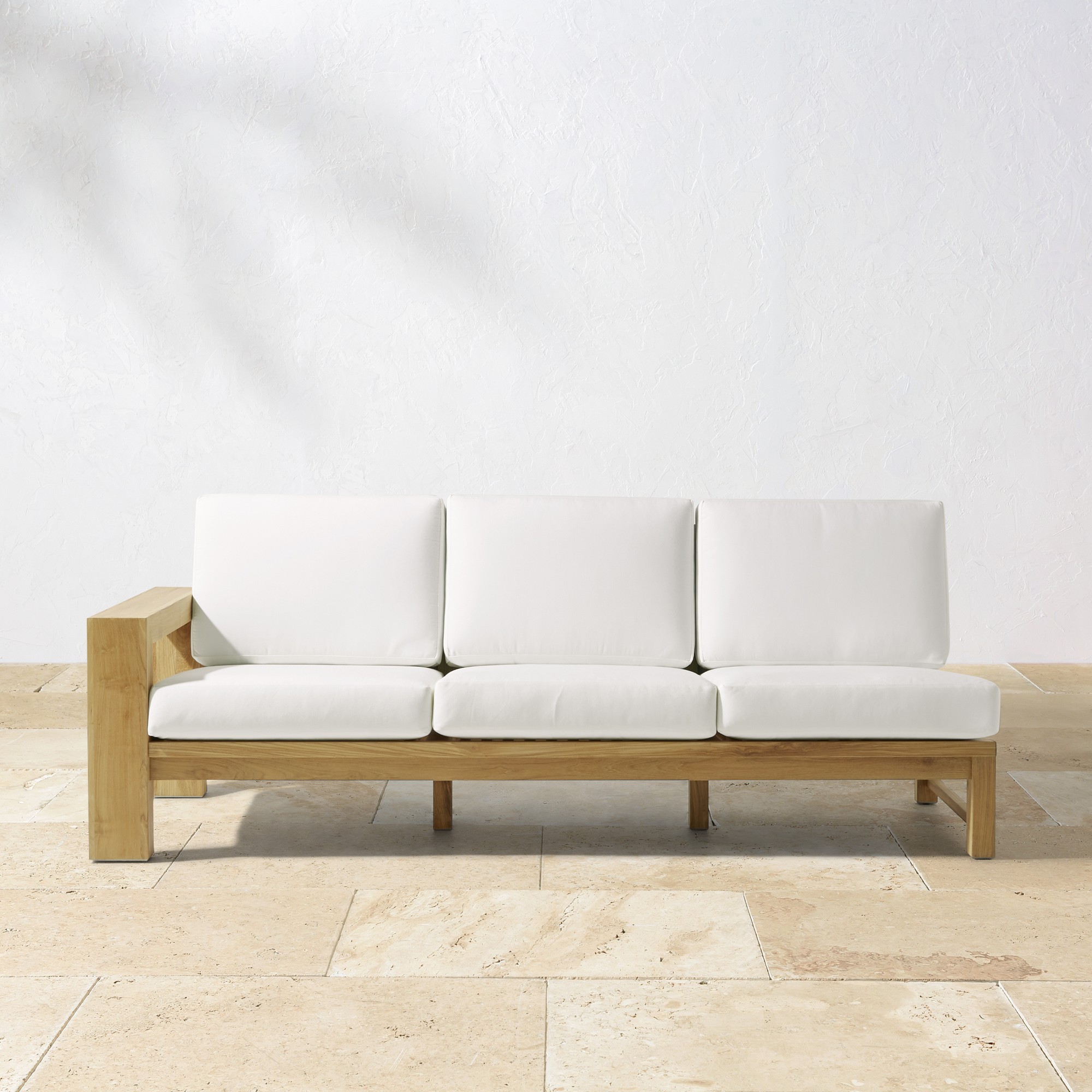 Larnaca Outdoor Natural Teak Customizable Sectional (62