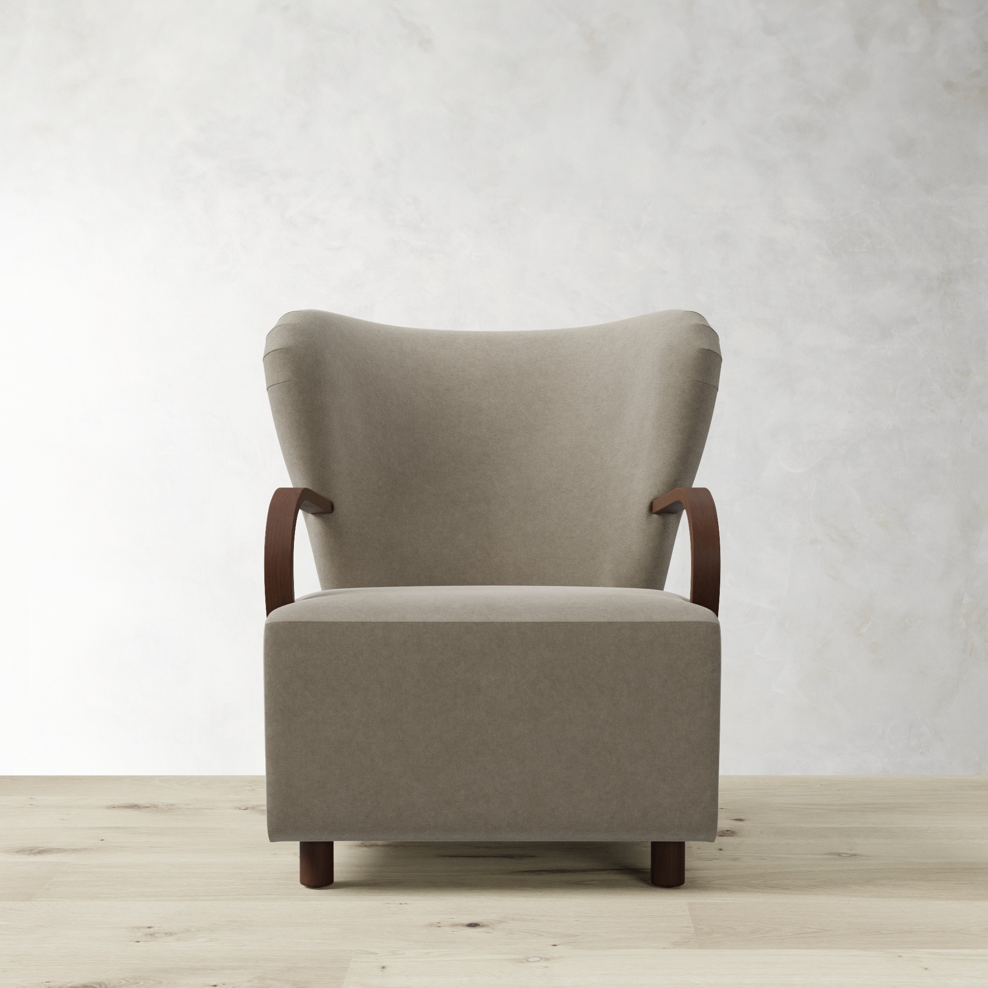 Corban Bentwood Upholstered Occasional Chair