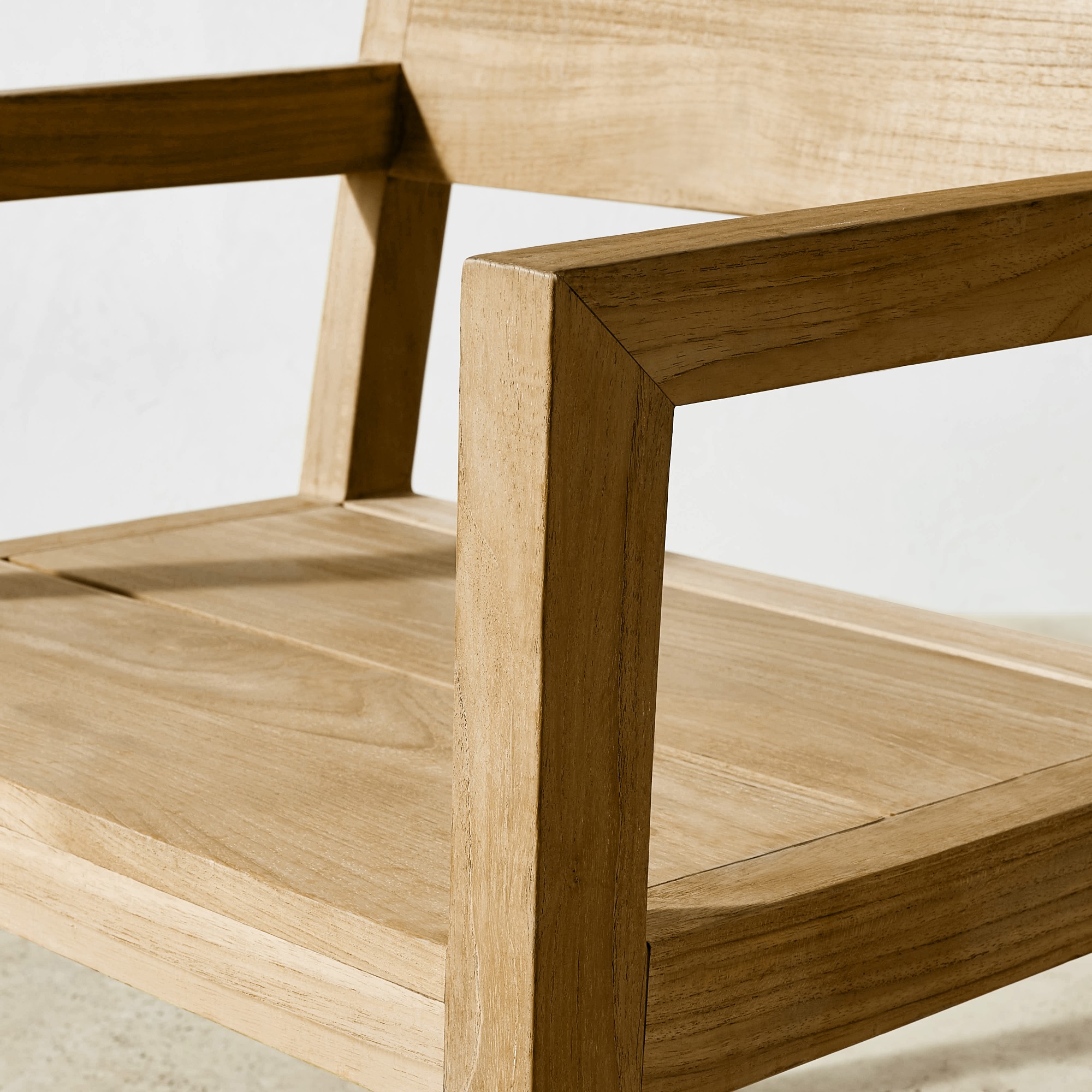 Larnaca Fiberstone Dining Table & Teak Dining Chairs (96