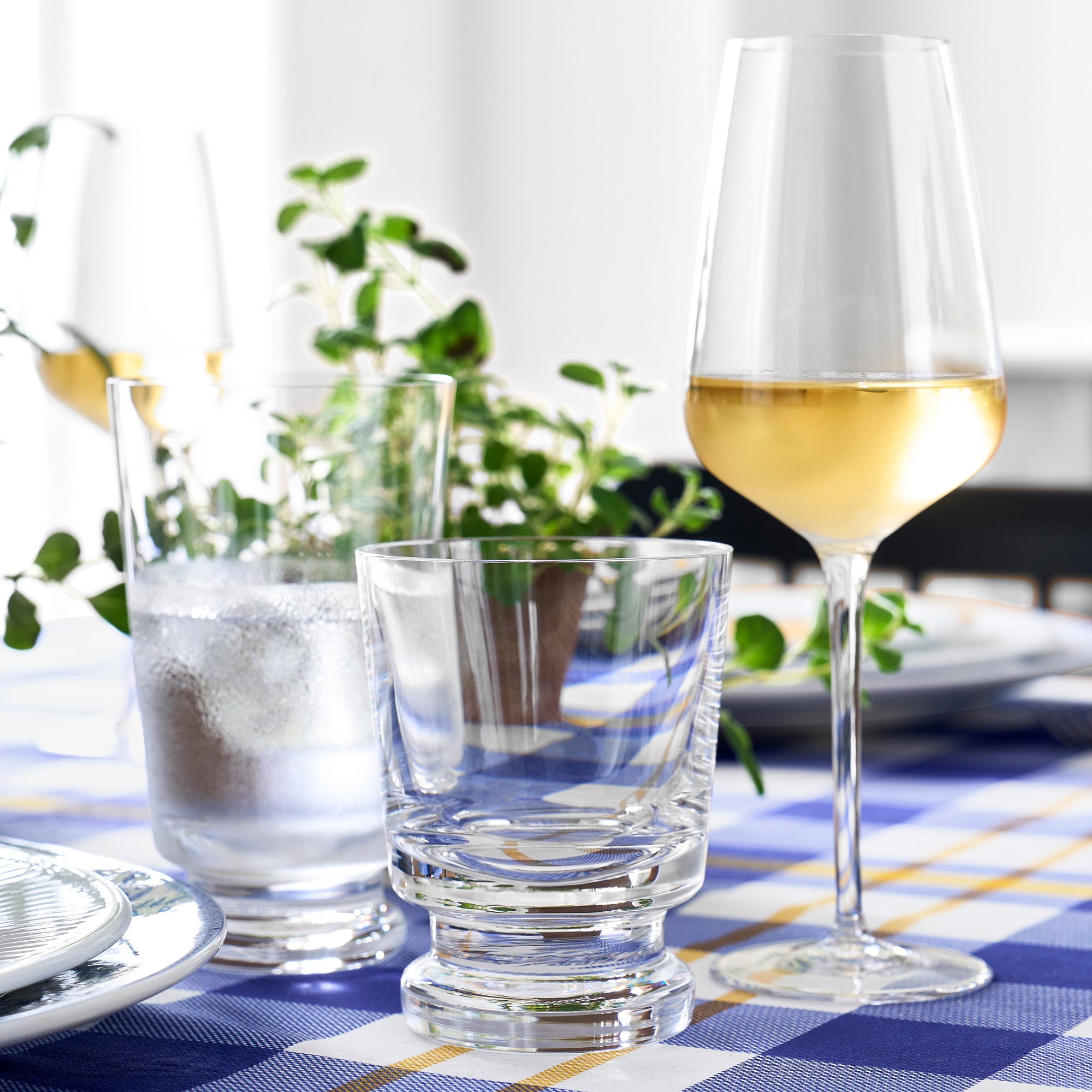 Gingham Floral Tablecloth
