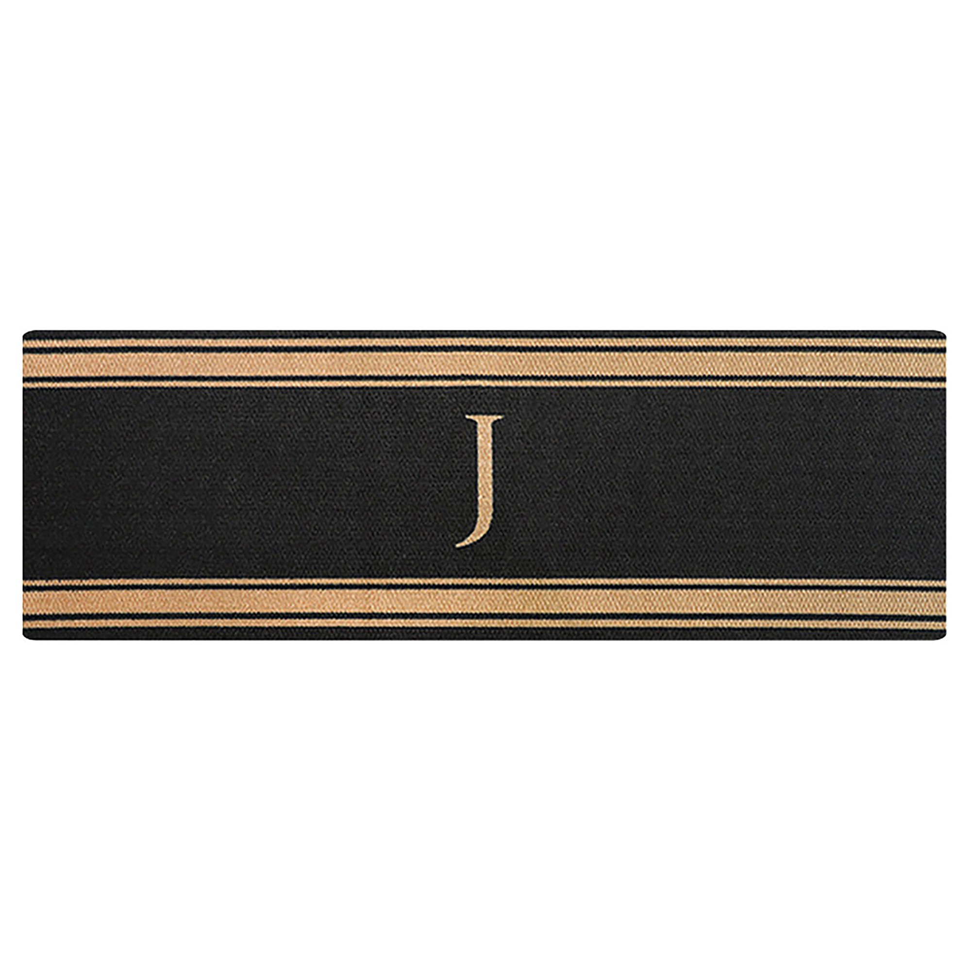 Neighburly Initial Stripes Indoor/Outdoor Monogram Doormat