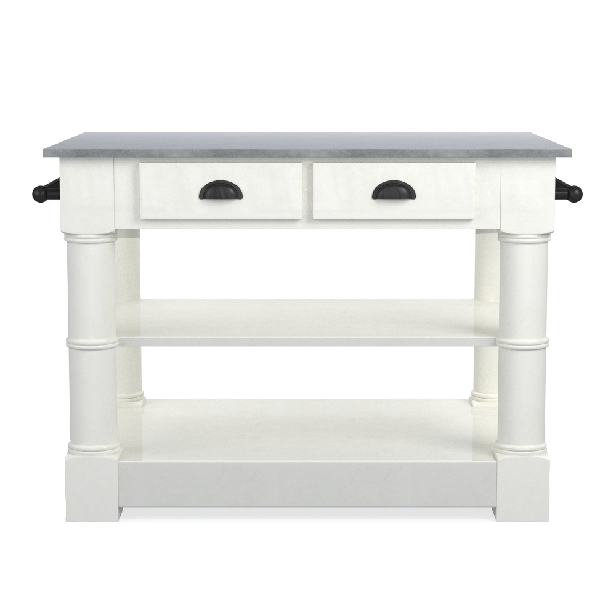 Barrelson Single Kitchen Island with Italian Basalt Top (49