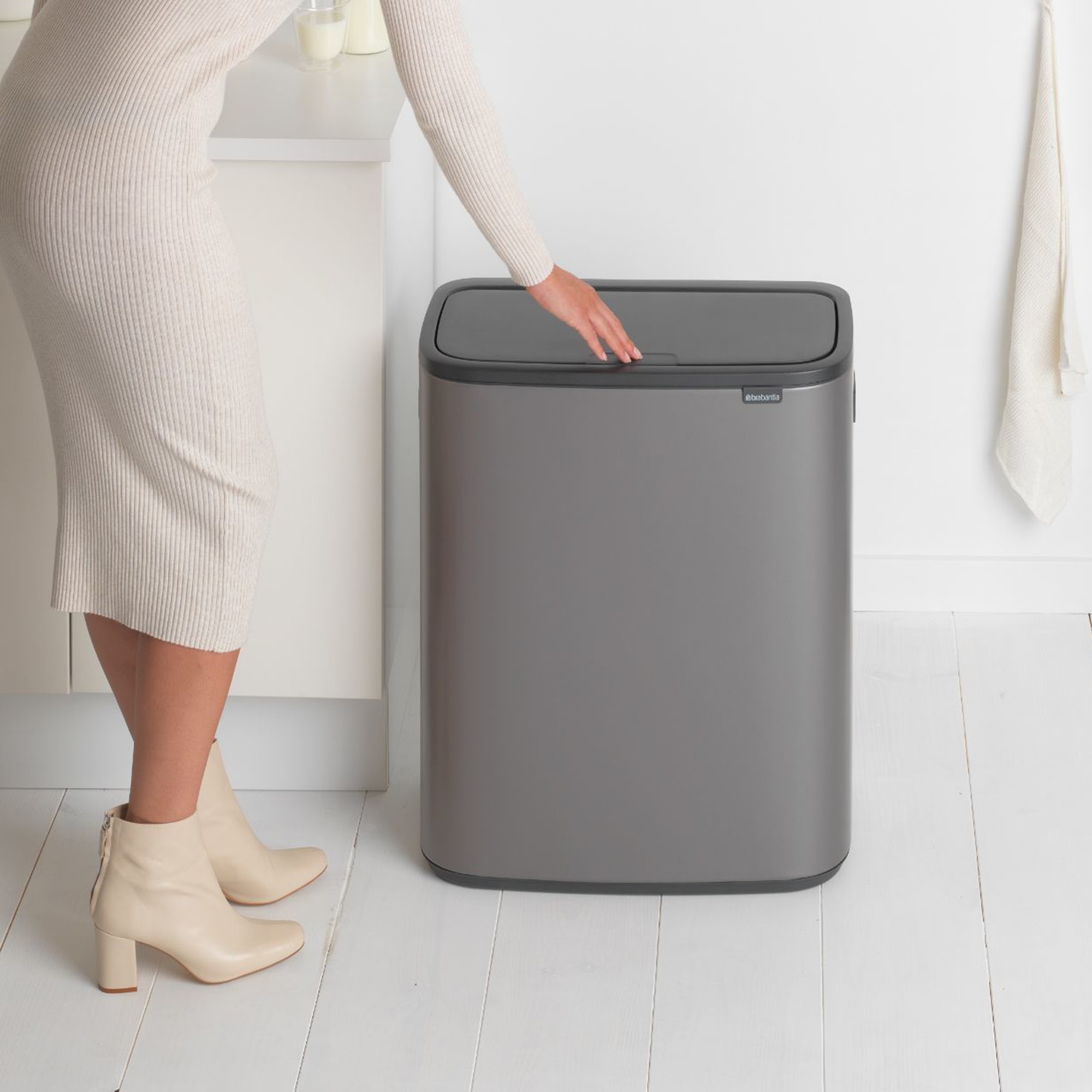 Brabantia Bo Touch Top Can, 16 Gallons