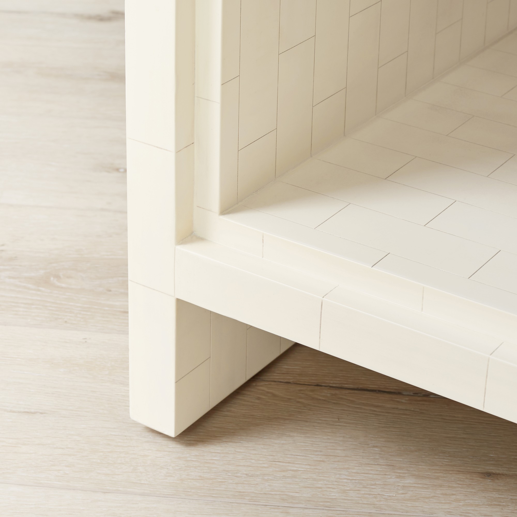 Faux Bone Rectangular Coffee Table (56