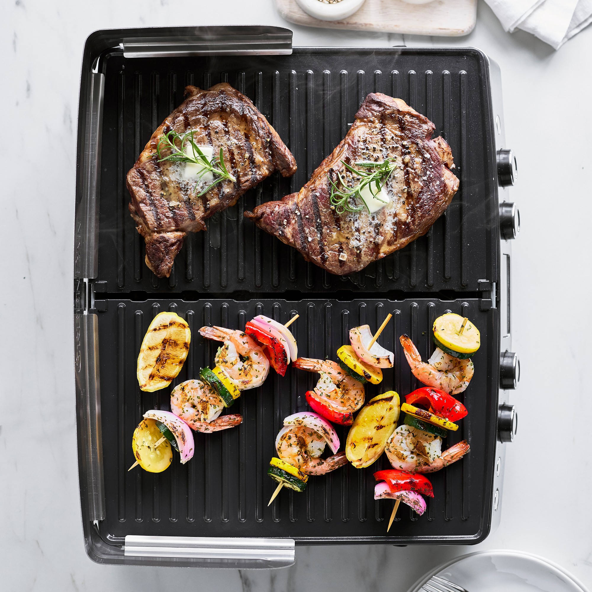 GreenPan™ Premiere Smoke-Less Grill & Griddle with Ceramic Nonstick Coating