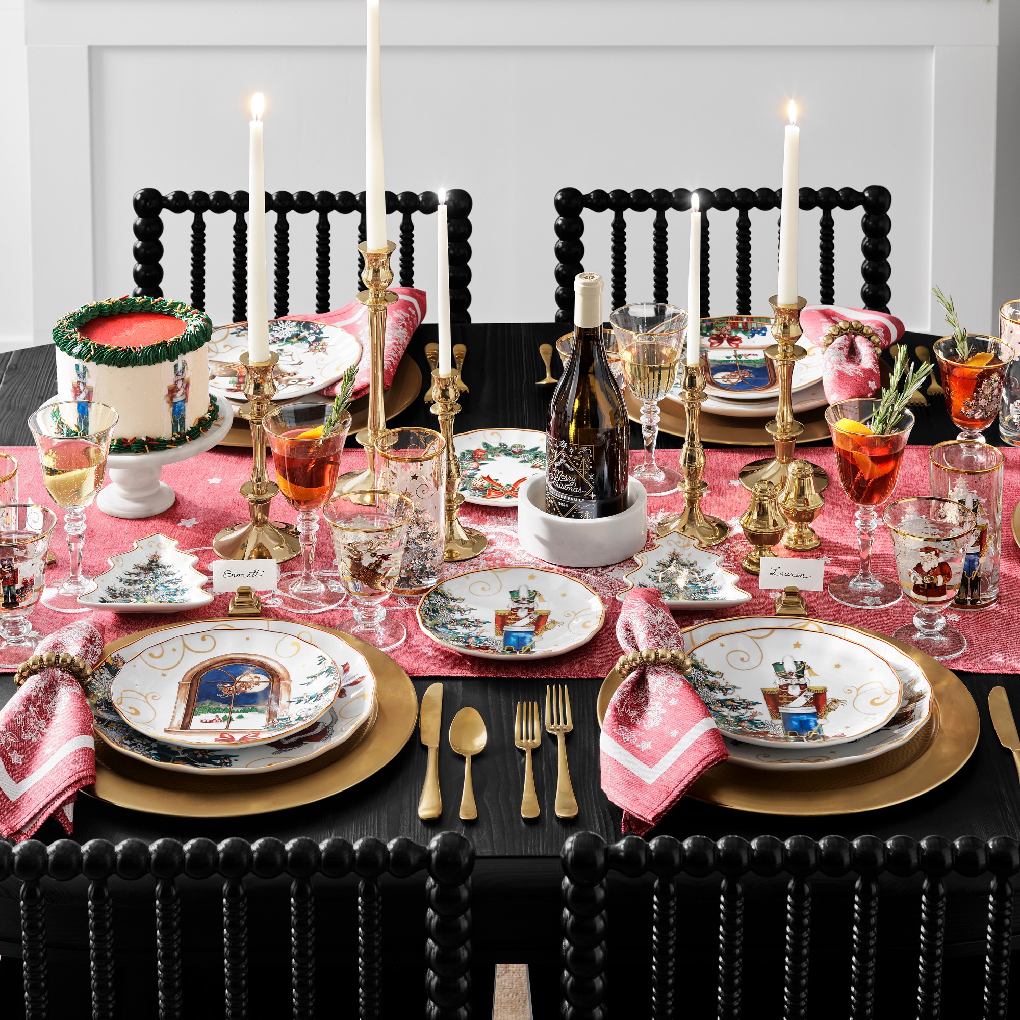 Gold Crown Napkin Rings, Set of 4