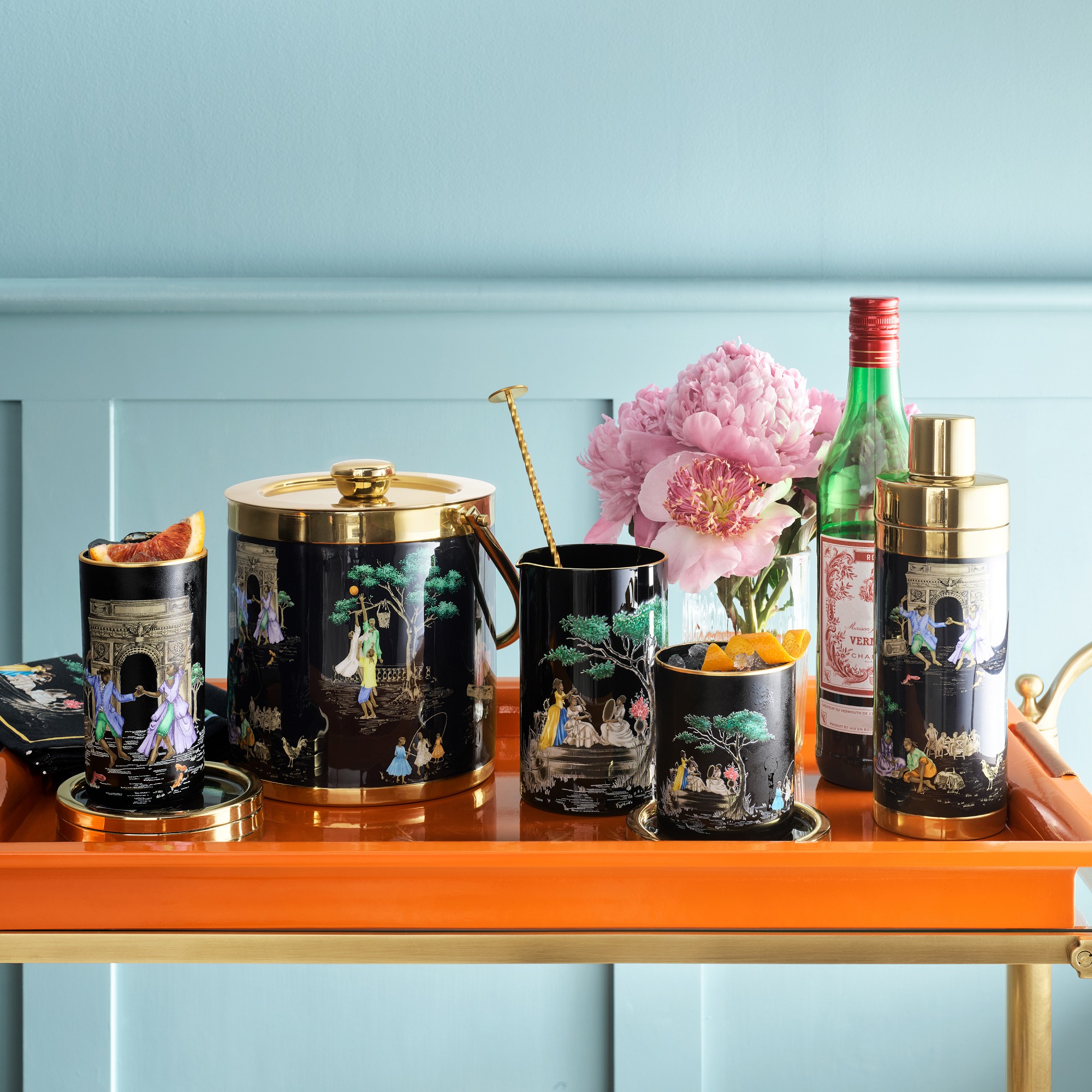 Sheila Bridges x Williams Sonoma Harlem Toile Cocktail Shaker