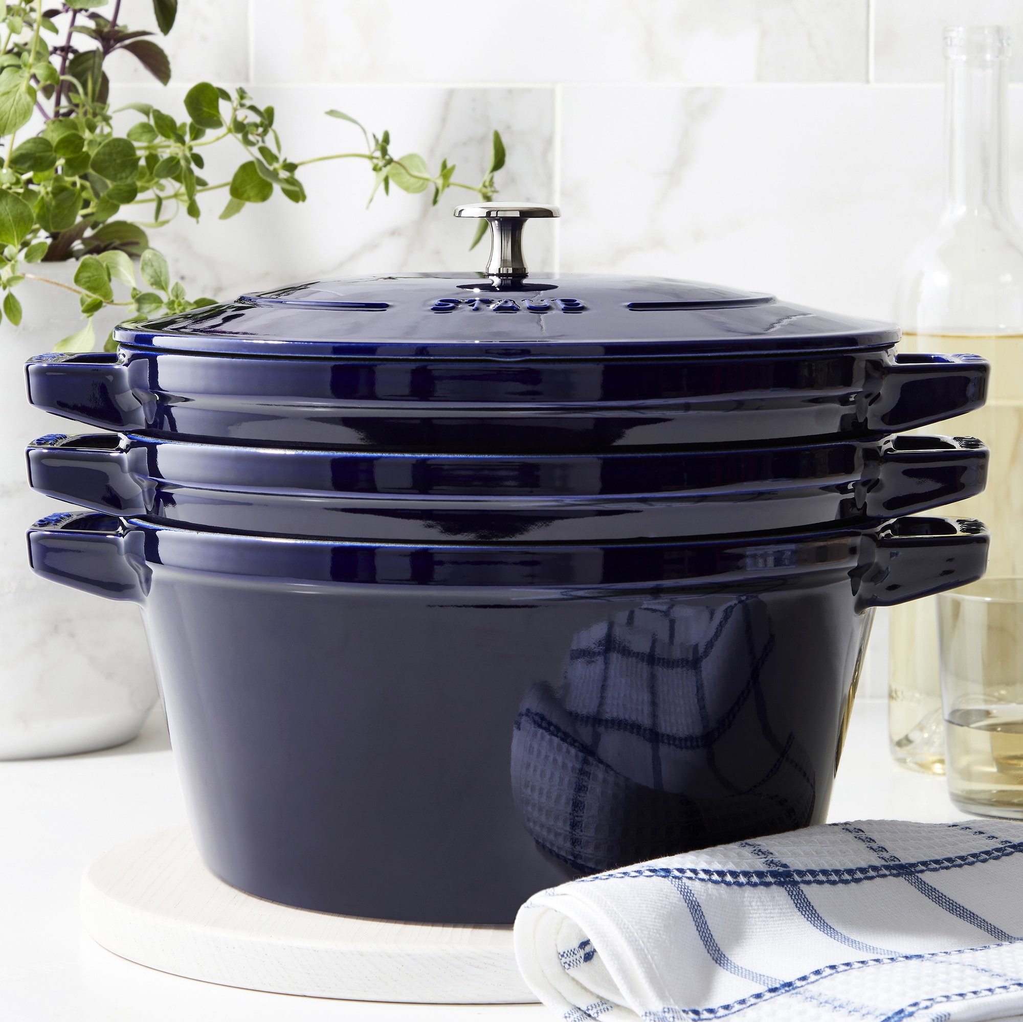 Staub Enameled Cast Iron Stackable Cookware Set