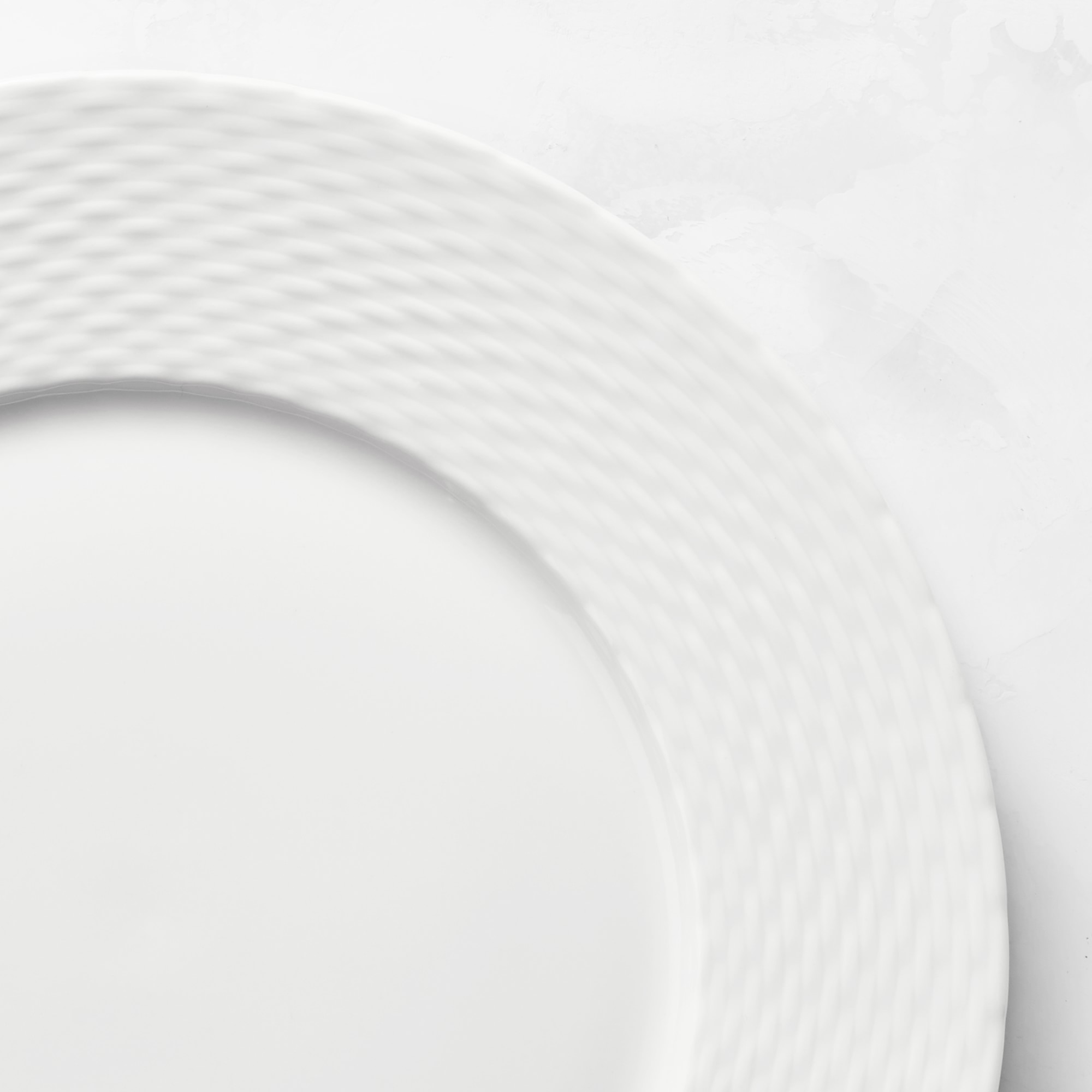 Pillivuyt Basketweave Porcelain Bread & Butter Plates, Set of 4