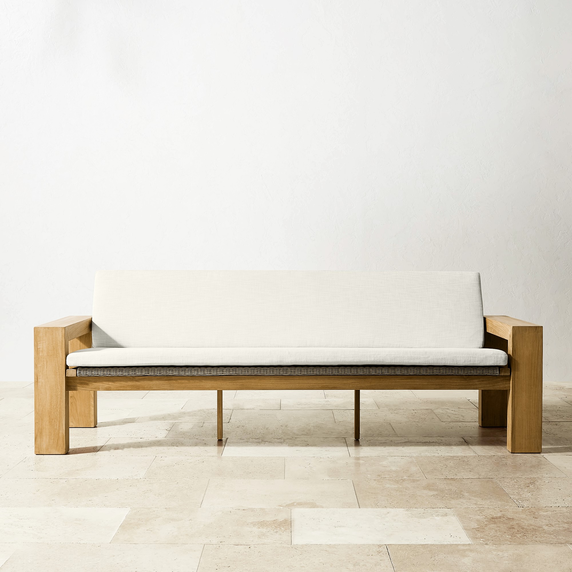 Larnaca Outdoor Teak x All-Weather Weave Sofa (68