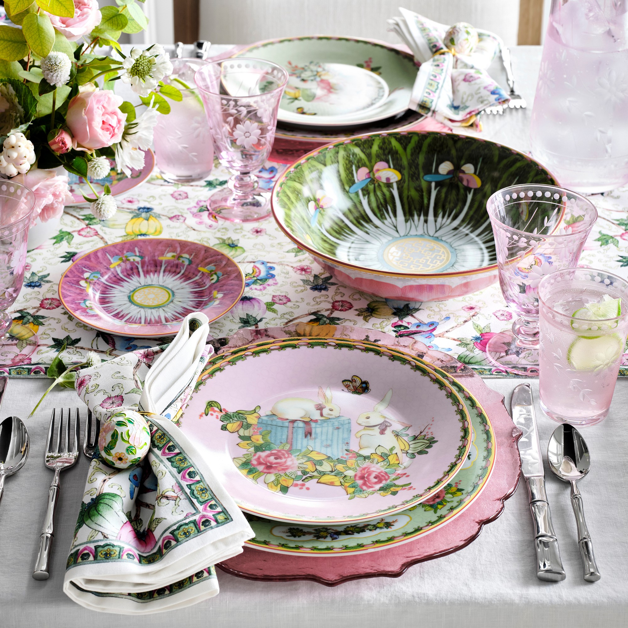 Famille Rose Salad Plates
