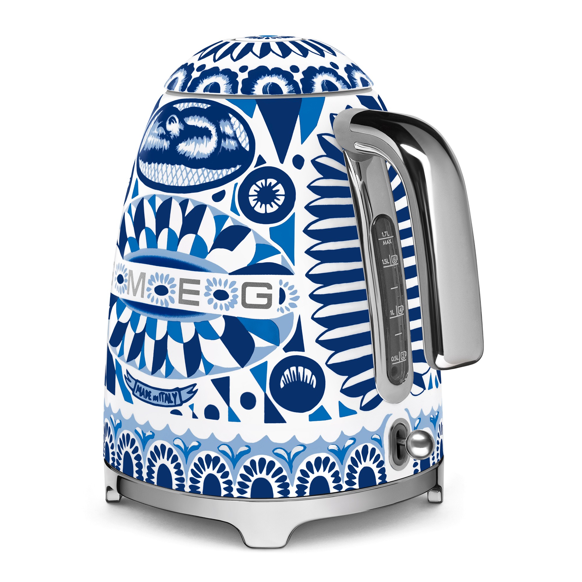 SMEG Dolce & Gabbana Electric Kettle, Blu Mediterraneo