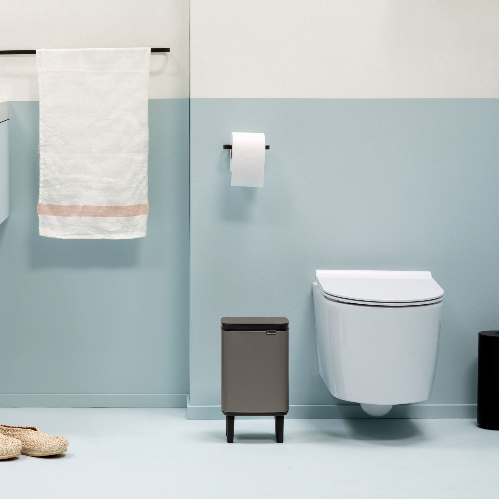 Brabantia Bo Hi Single Compartment Trash Can, 1.1-Gallon