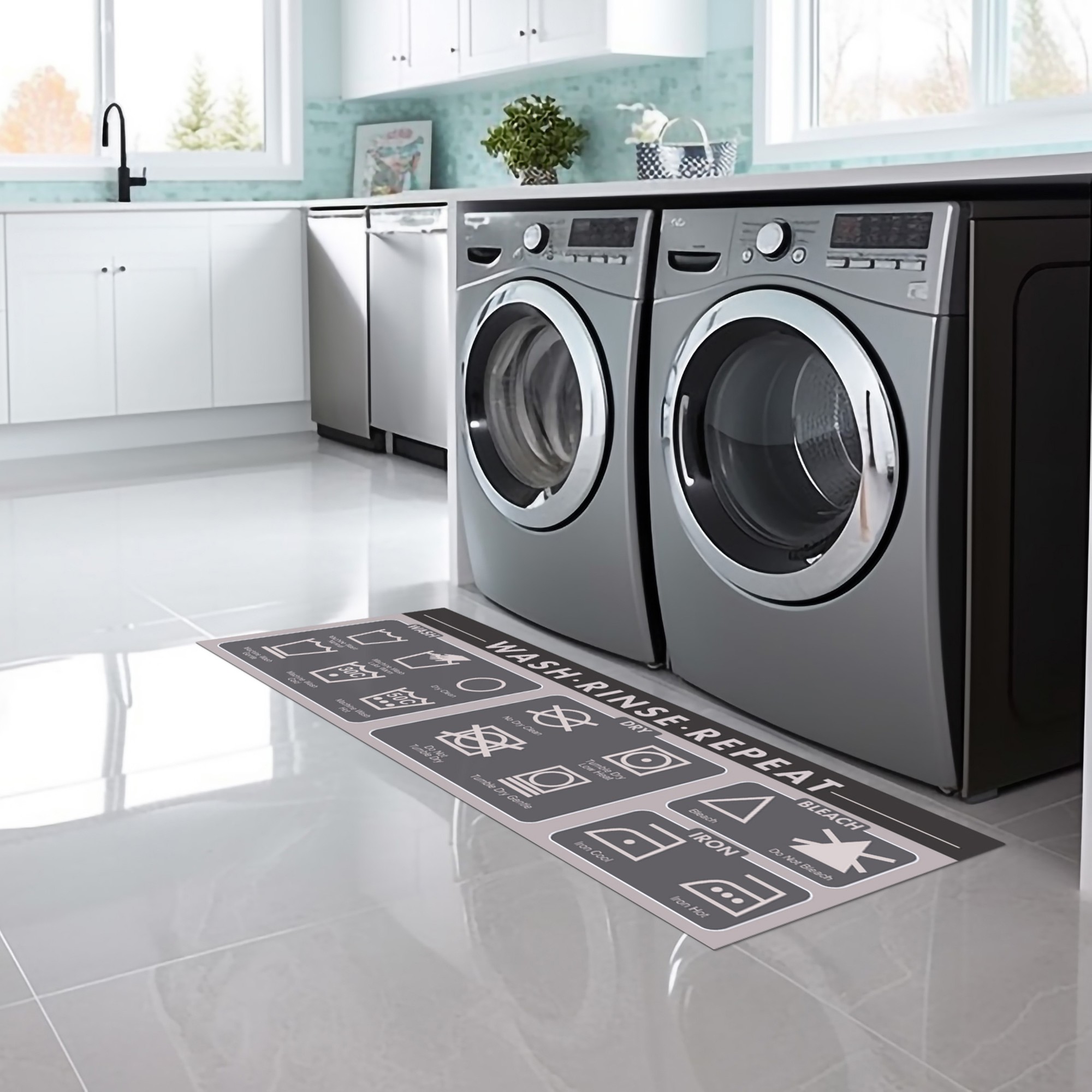 Un-Rug Laundry Day Low Profile Runner Mat, 2' X 6'