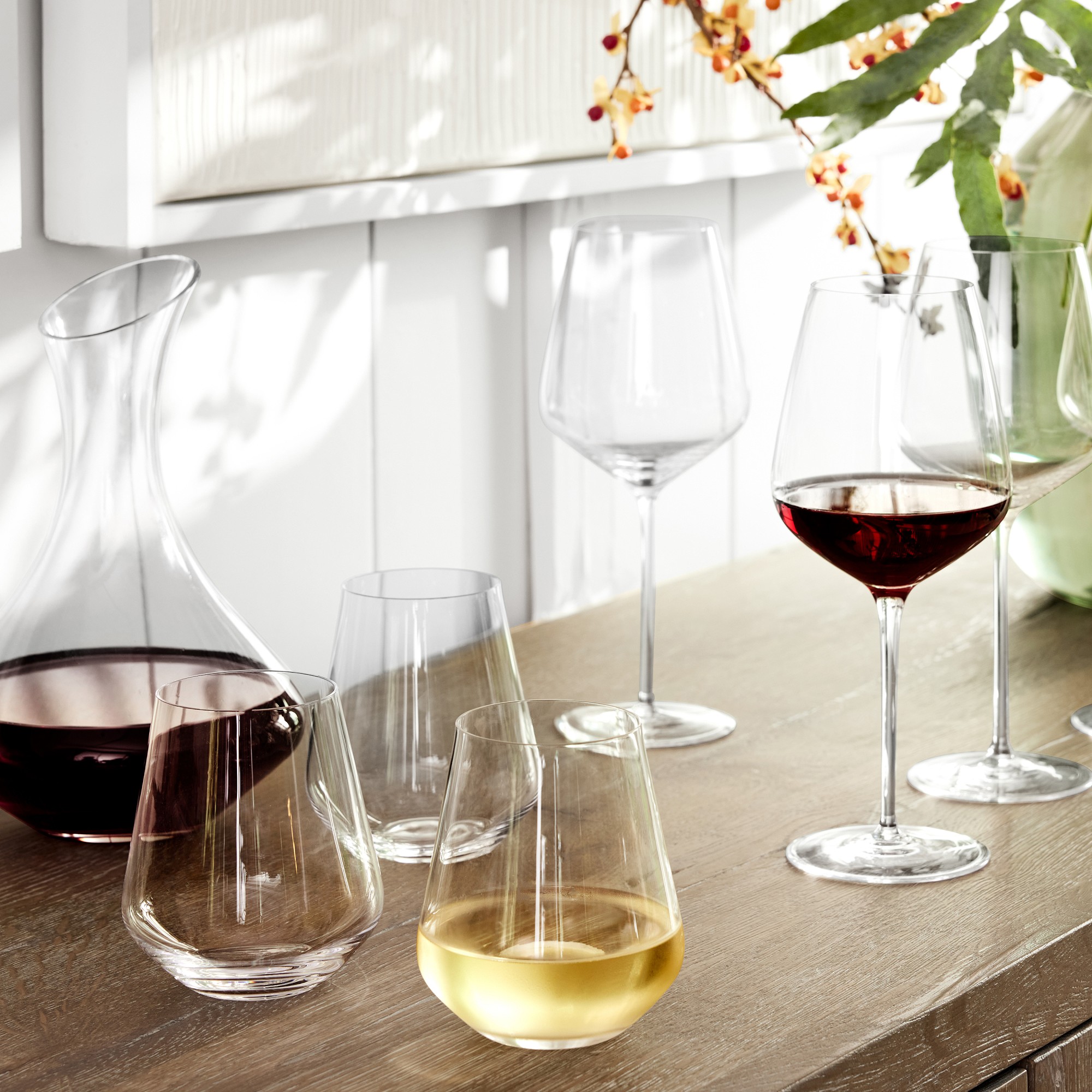 Williams Sonoma Estate Stemless Red Wine Glasses