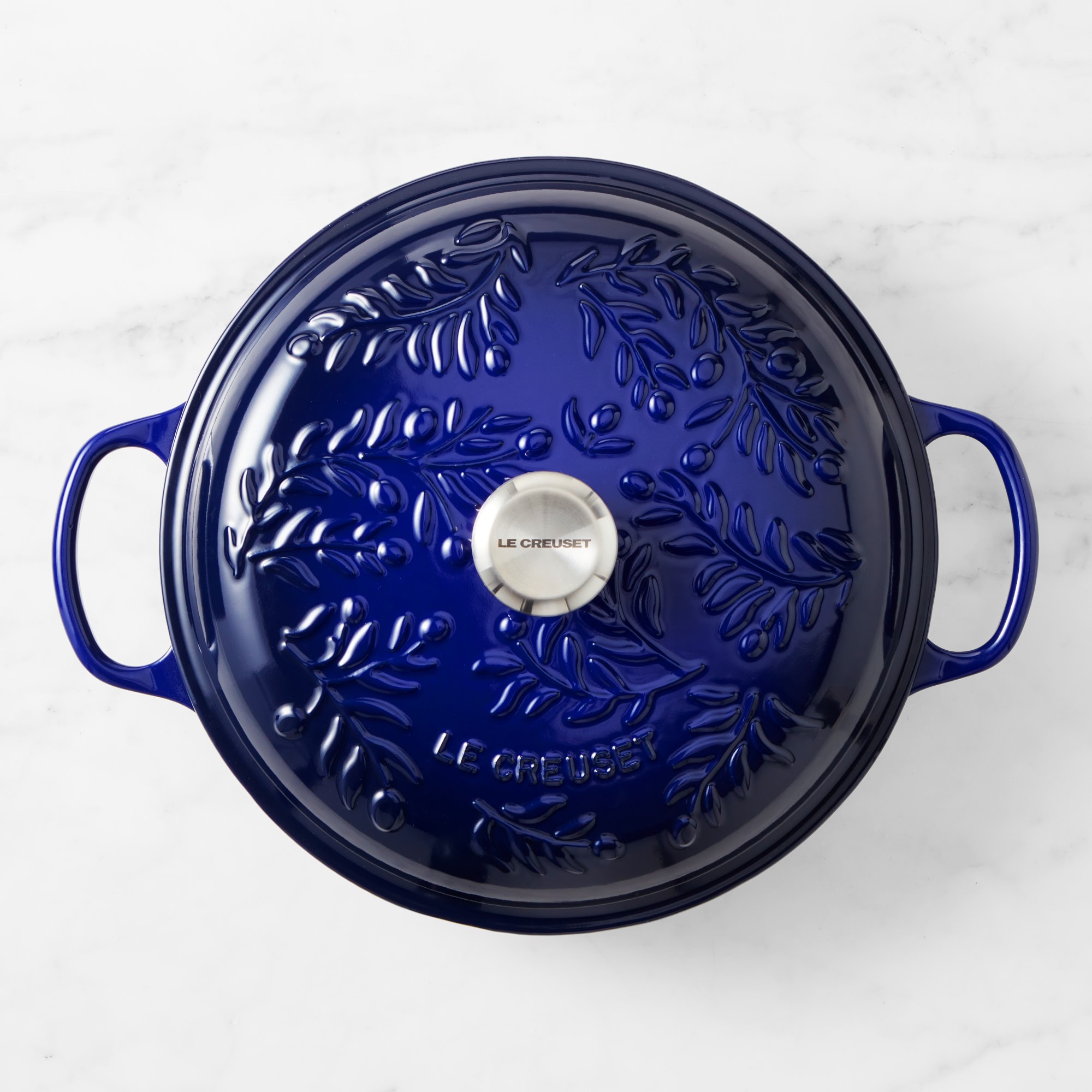 Le Creuset Enameled Cast Iron Olive Branch Braiser, 3 1/2-Qt.