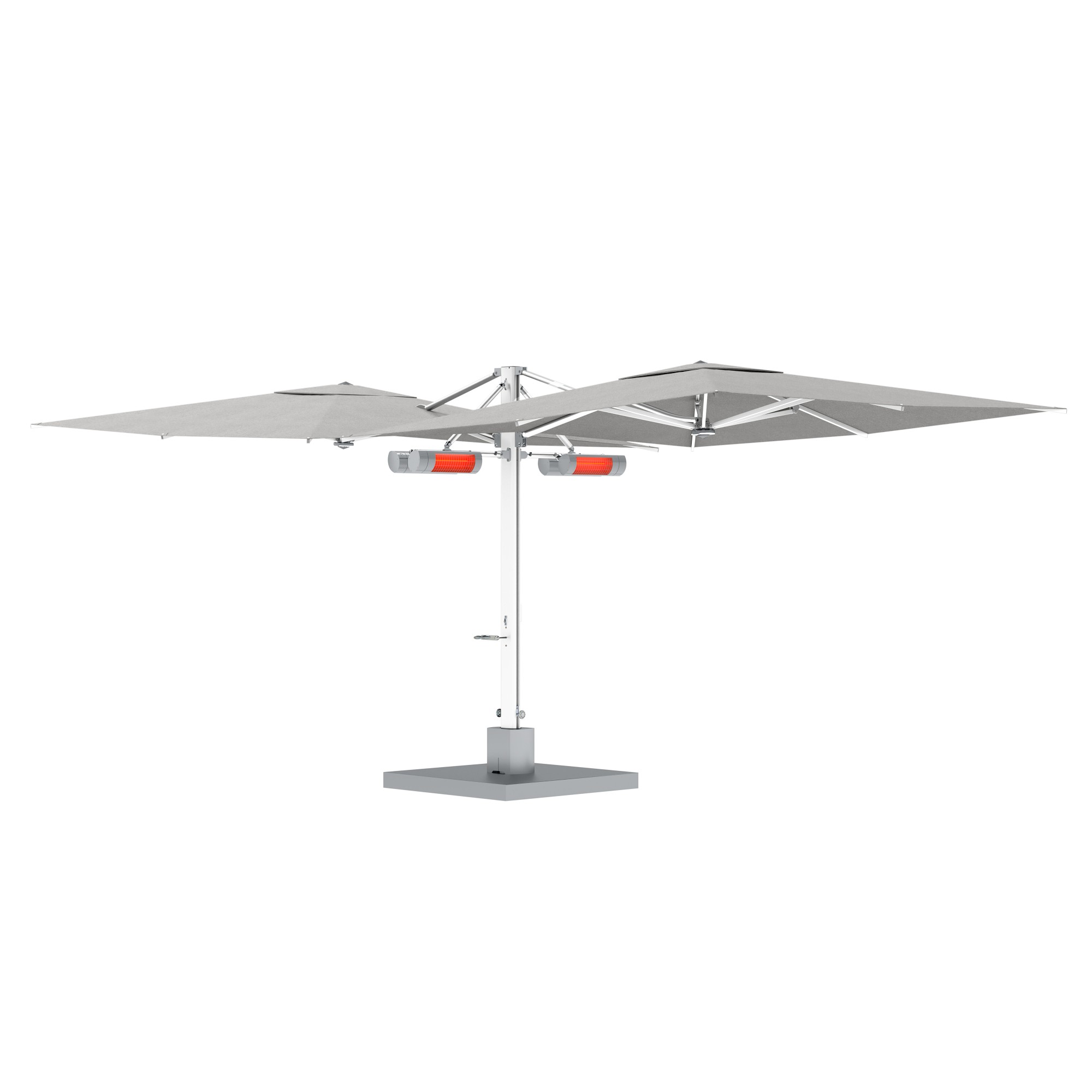 10' Sqaure Performance Dual Cantilever Umbrella