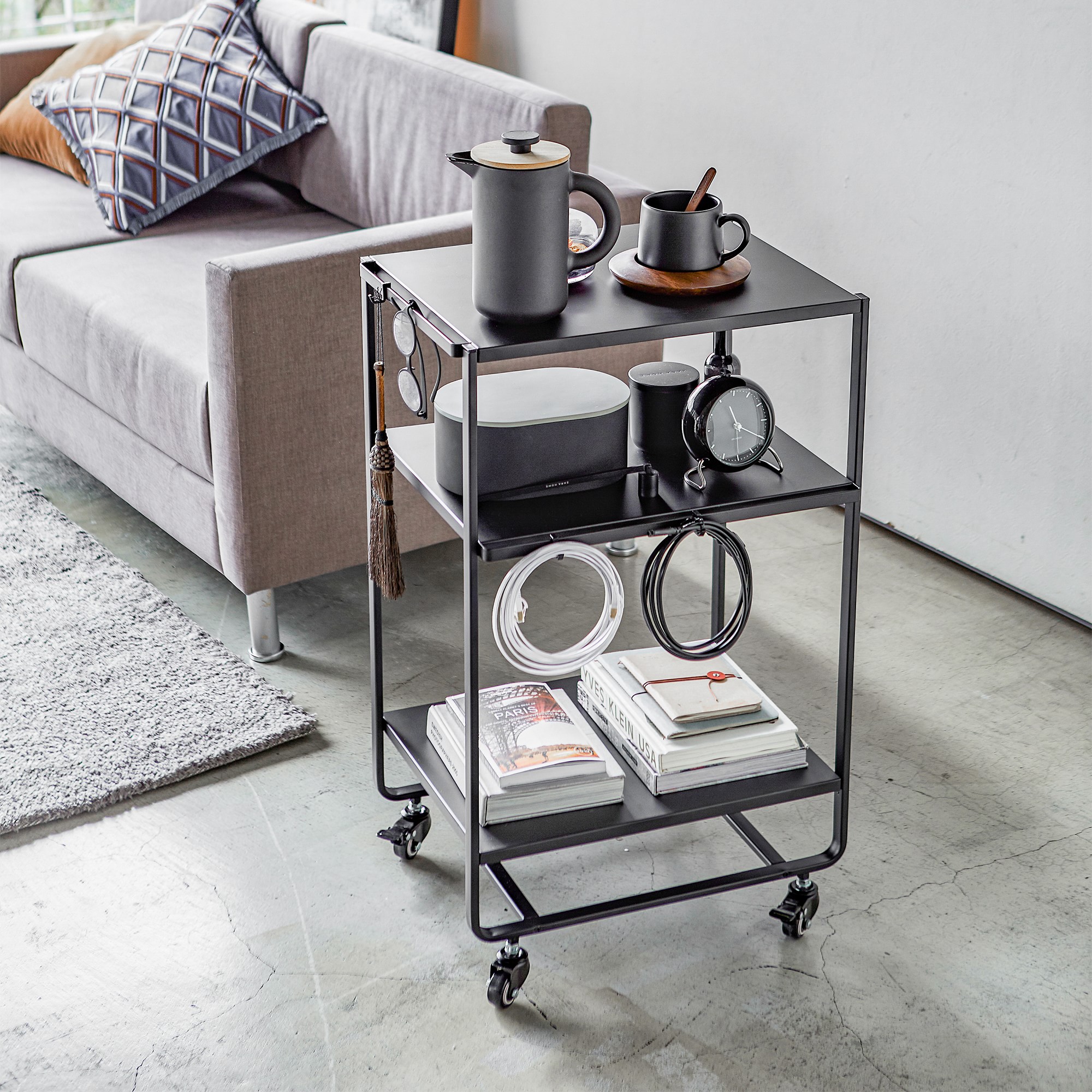 Yamazaki Home Tower Rolling Utility Cart