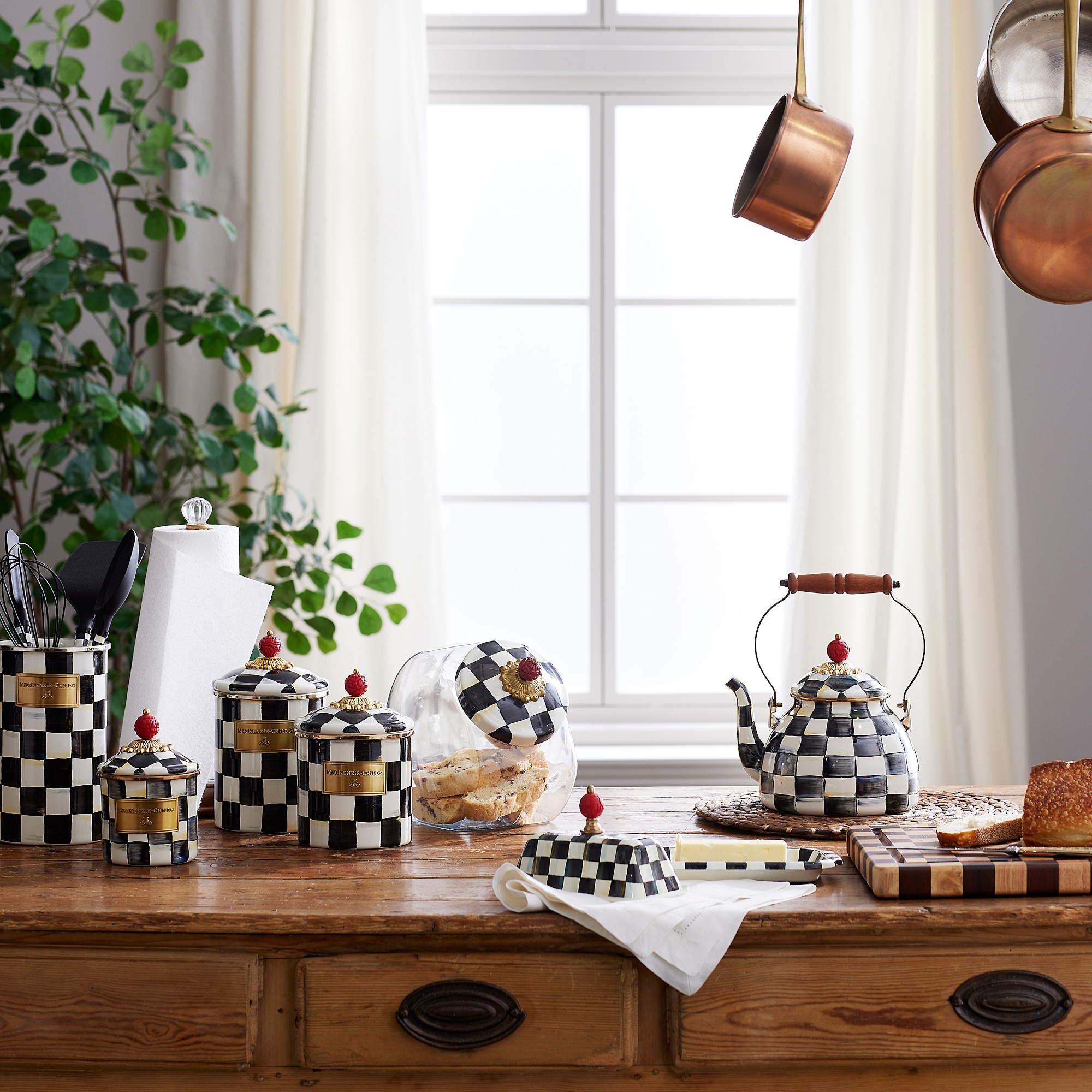 MacKenzie-Childs Courtly Check Butter Box