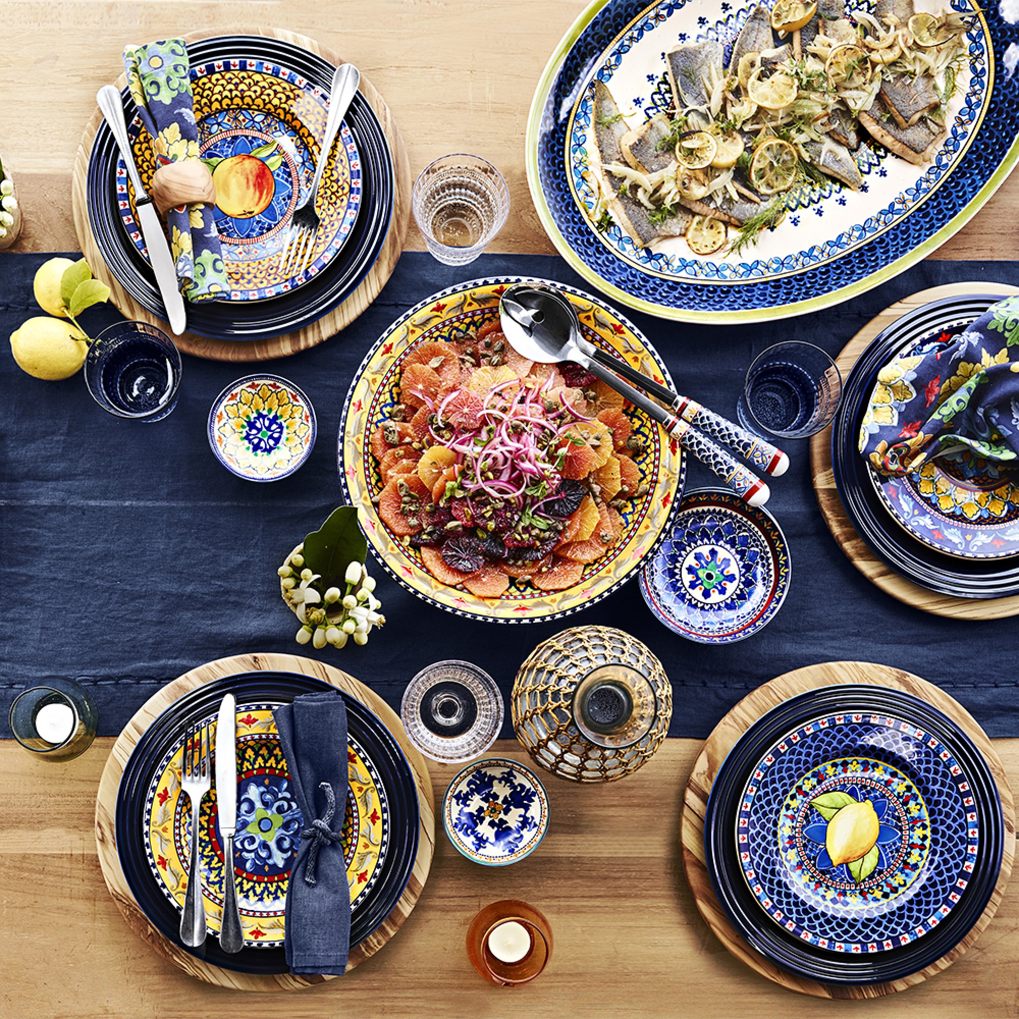 Sicily Ceramic Mixed Salad Plates