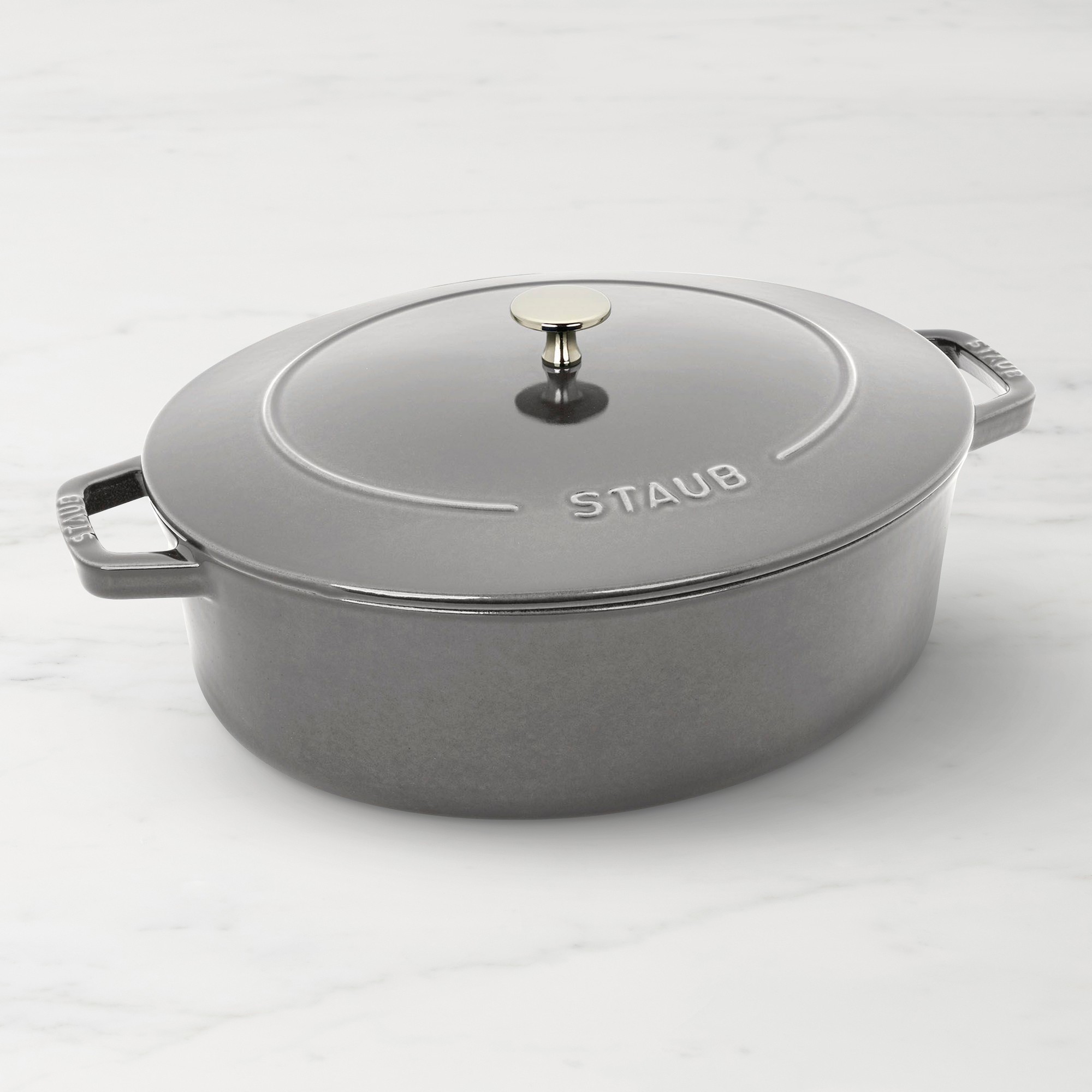 Staub Enameled Cast Iron Wide Oval Dutch Oven, 6 1/4-Qt.