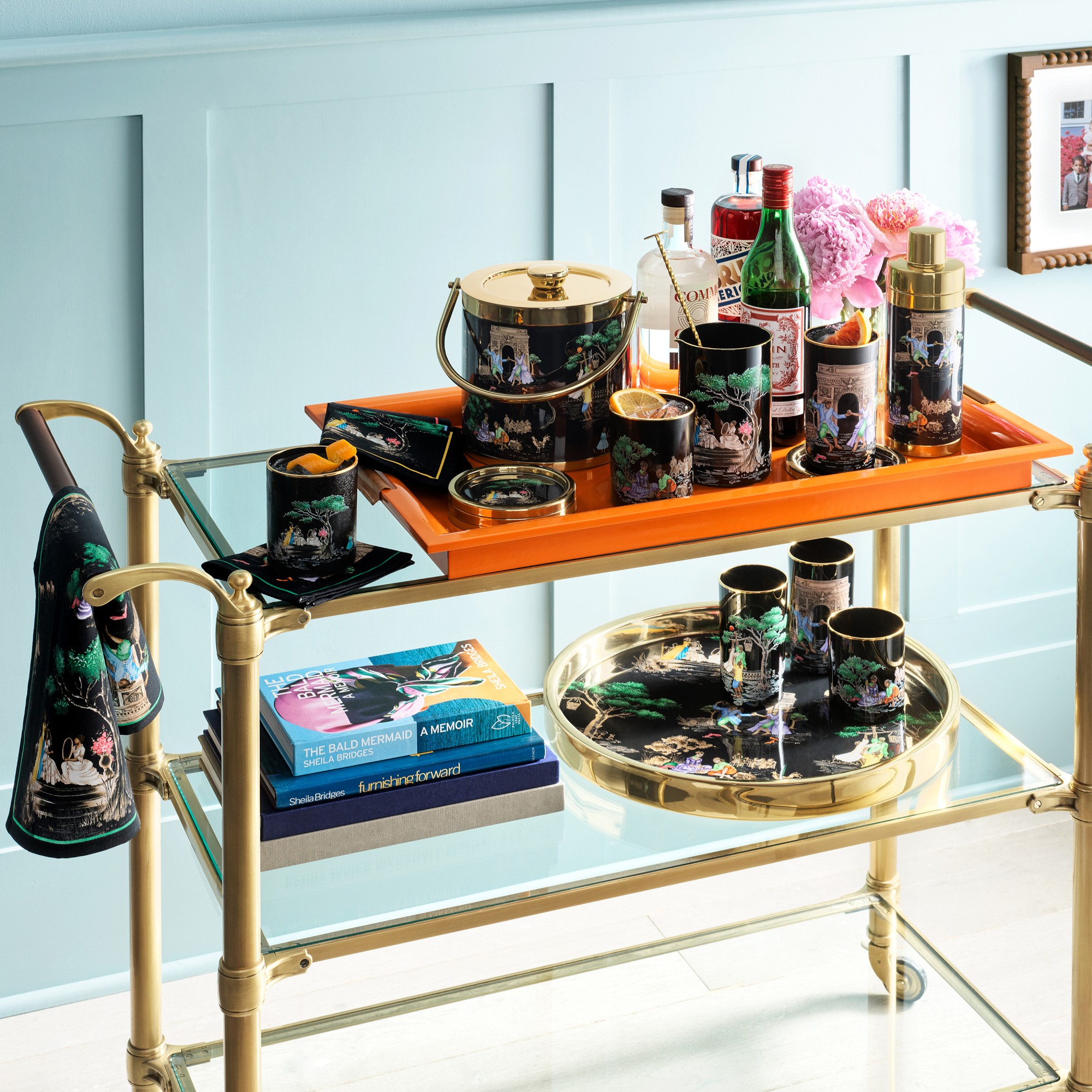 Sheila Bridges x Williams Sonoma Harlem Toile Coasters, Set of 4