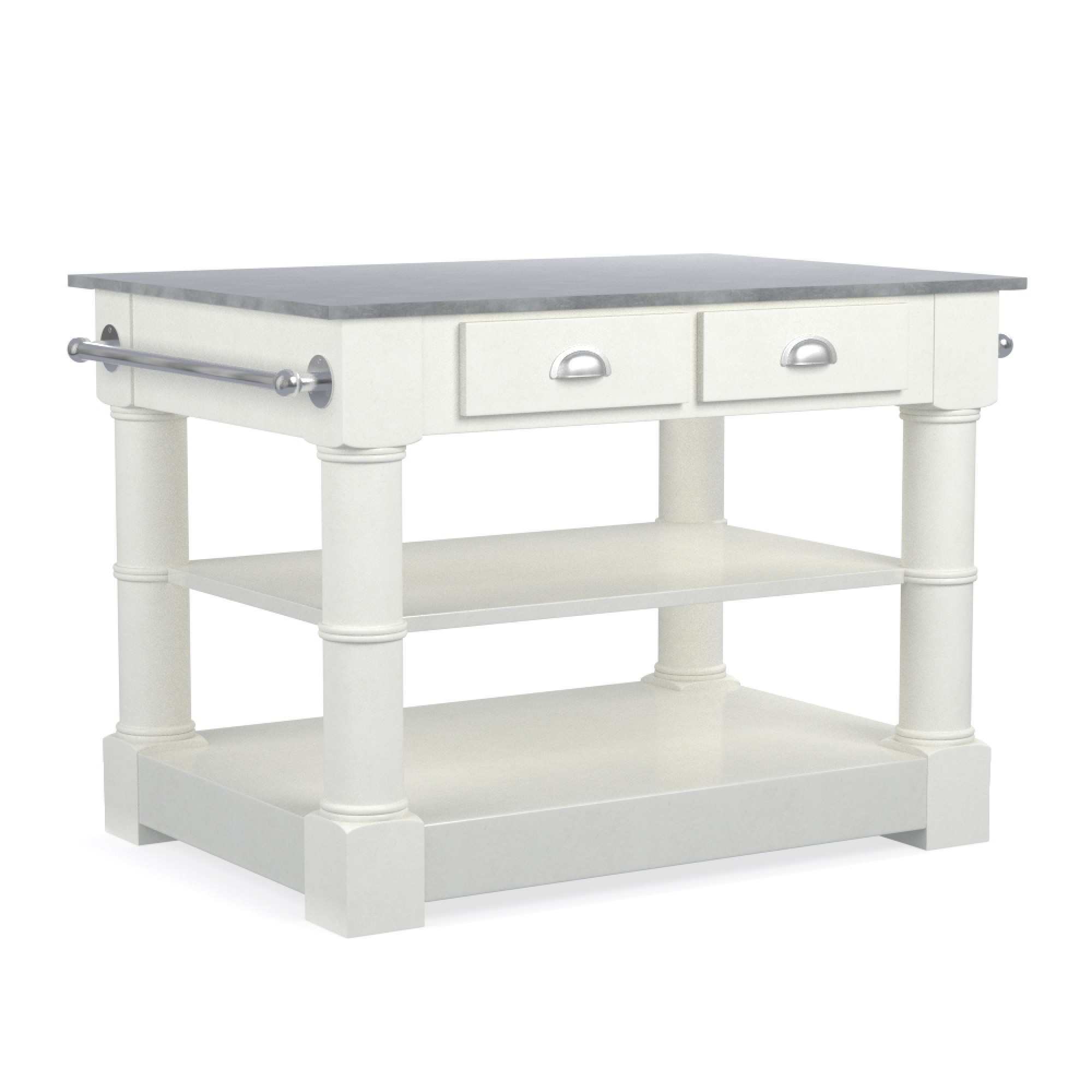 Barrelson Single Kitchen Island with Italian Basalt Top (49