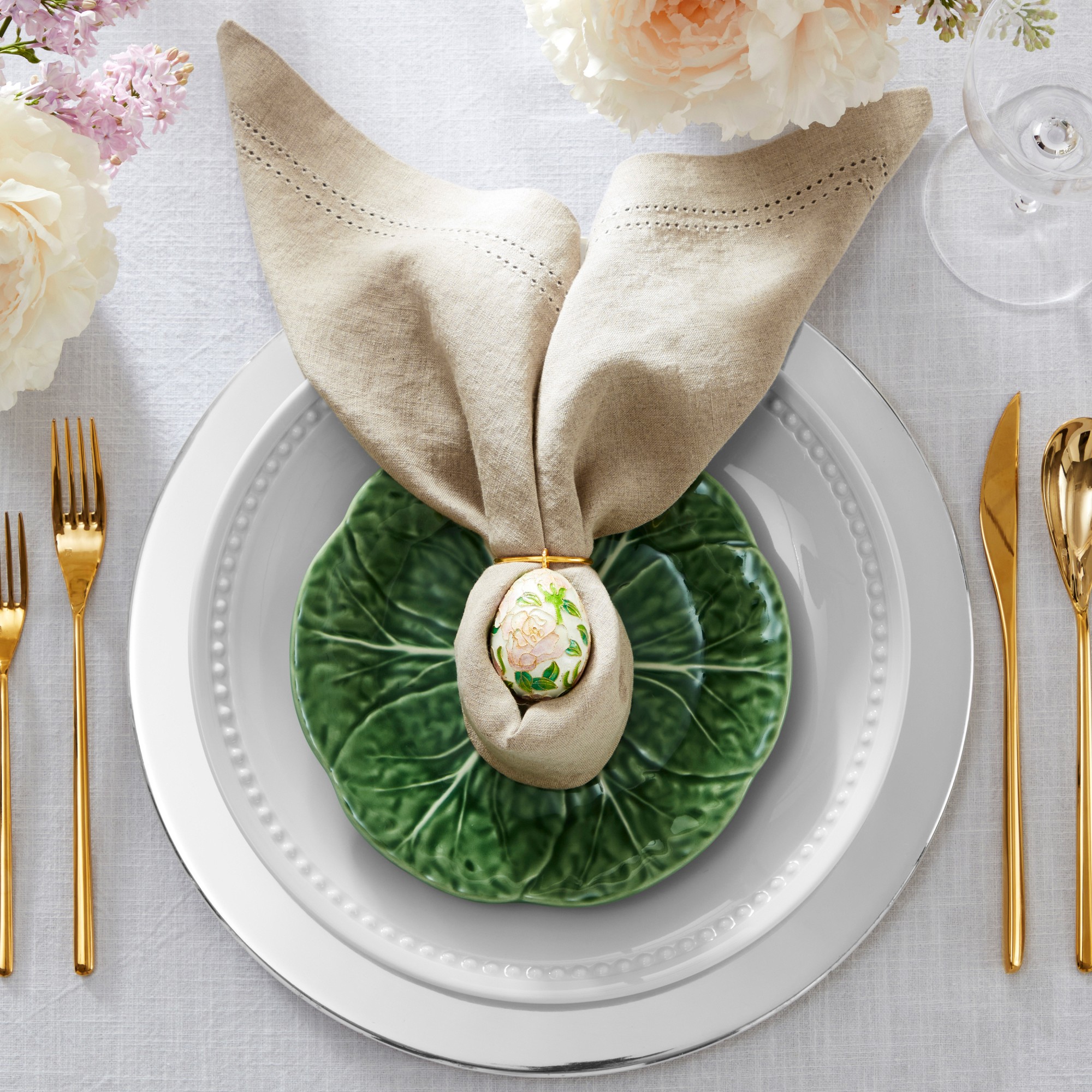 Cloisonné Egg Napkin Rings, Set of 4