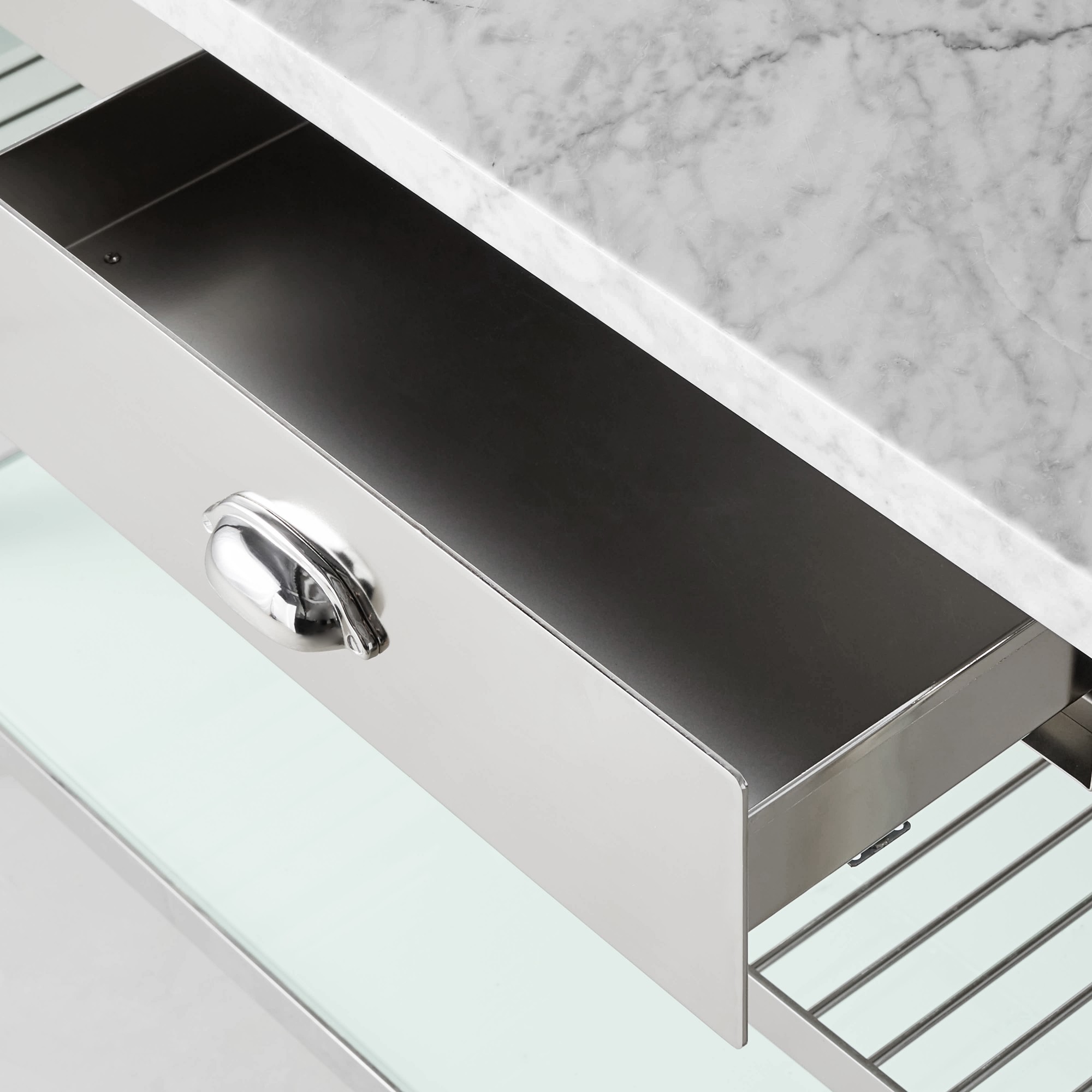 Modular Kitchen Island with Marble Top (48