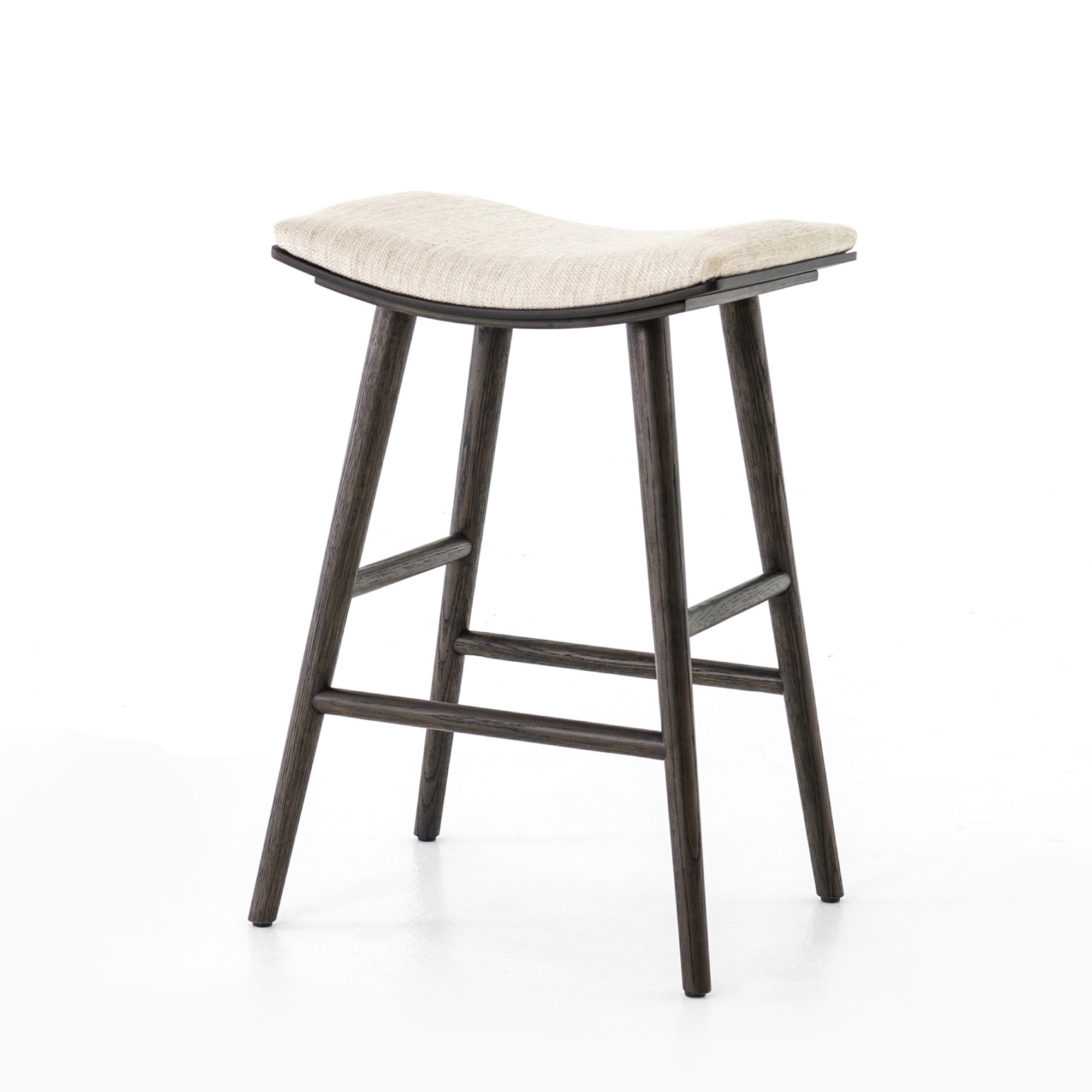 Andalusia Upholstered Saddle Backless Stool