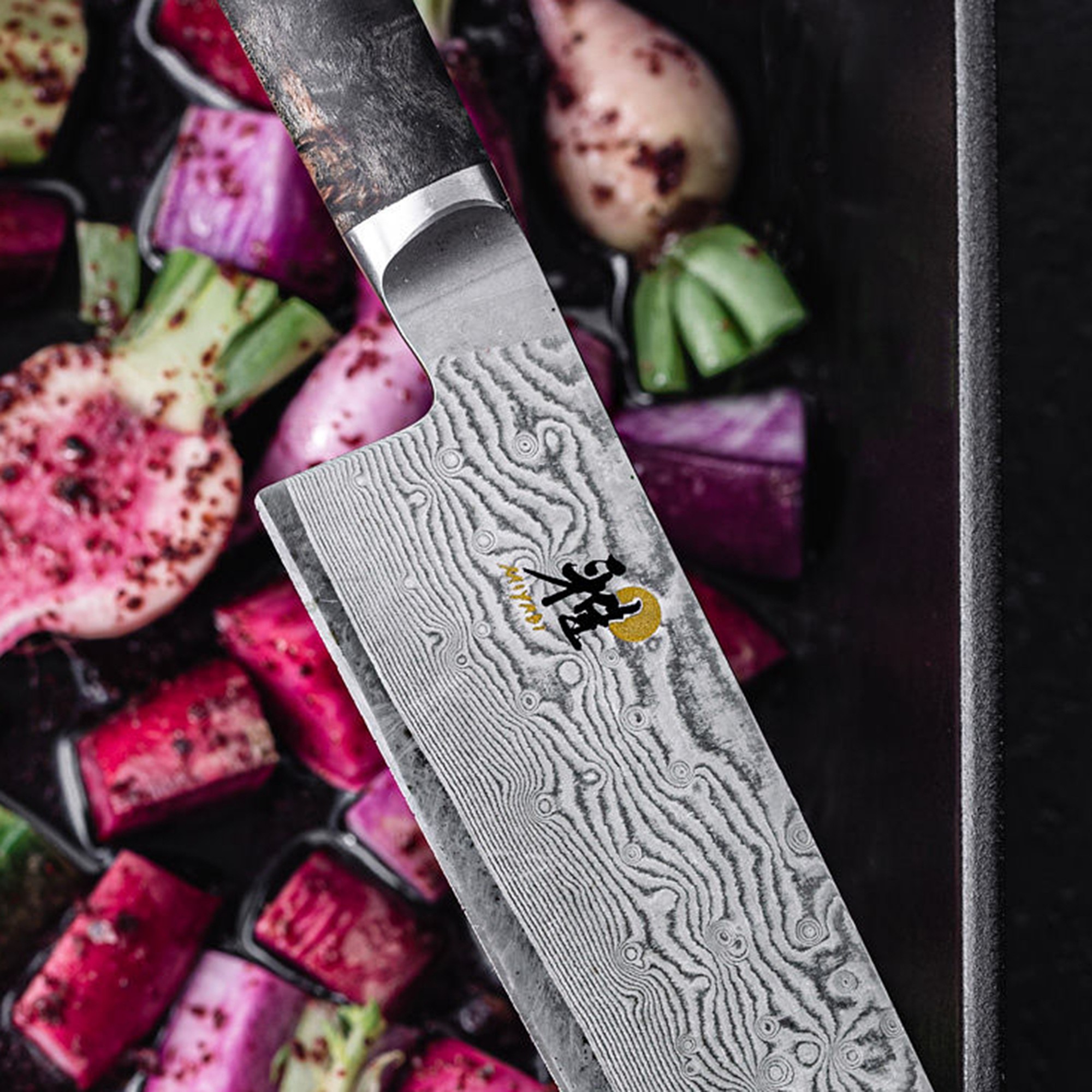 Miyabi Black Santoku Knife, 5 1/2