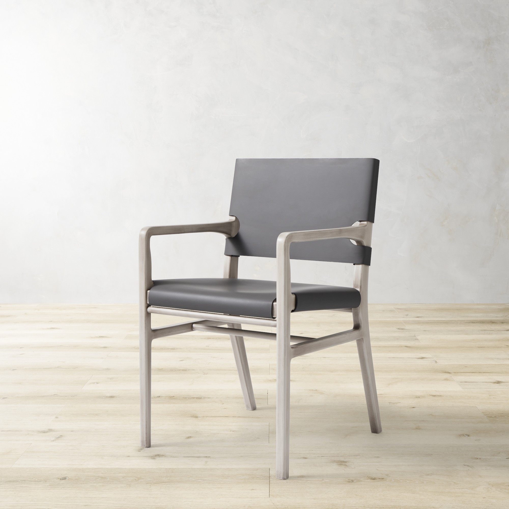 Stratton Leather Slung Armchair