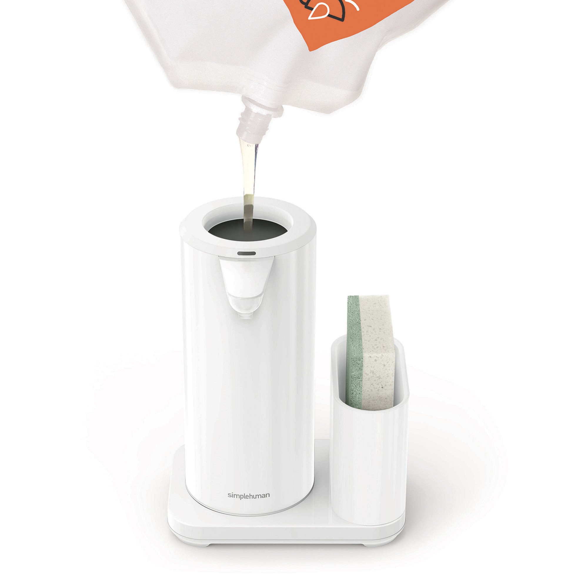simplehuman™ Rechargeable Liquid Sensor Pump with Sponge Caddy, 14-Oz.