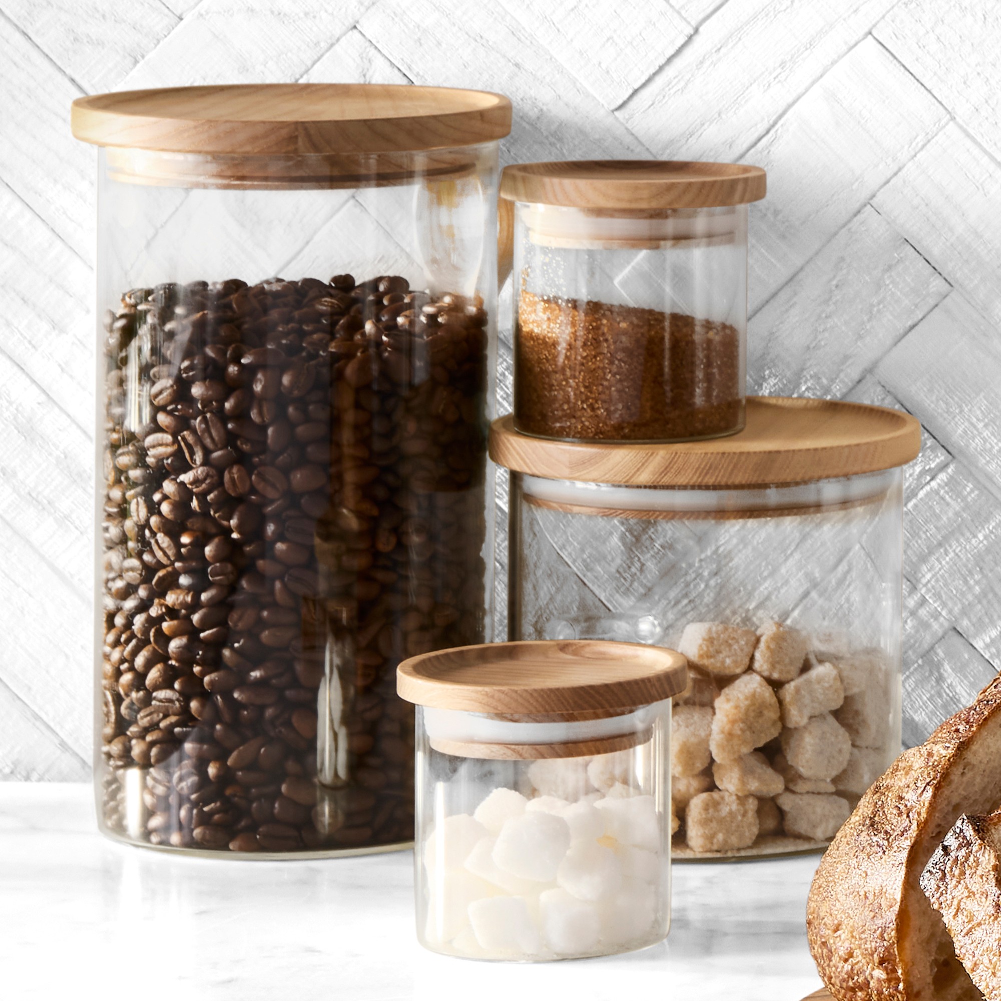 Hold Everything Stackable Glass Canister