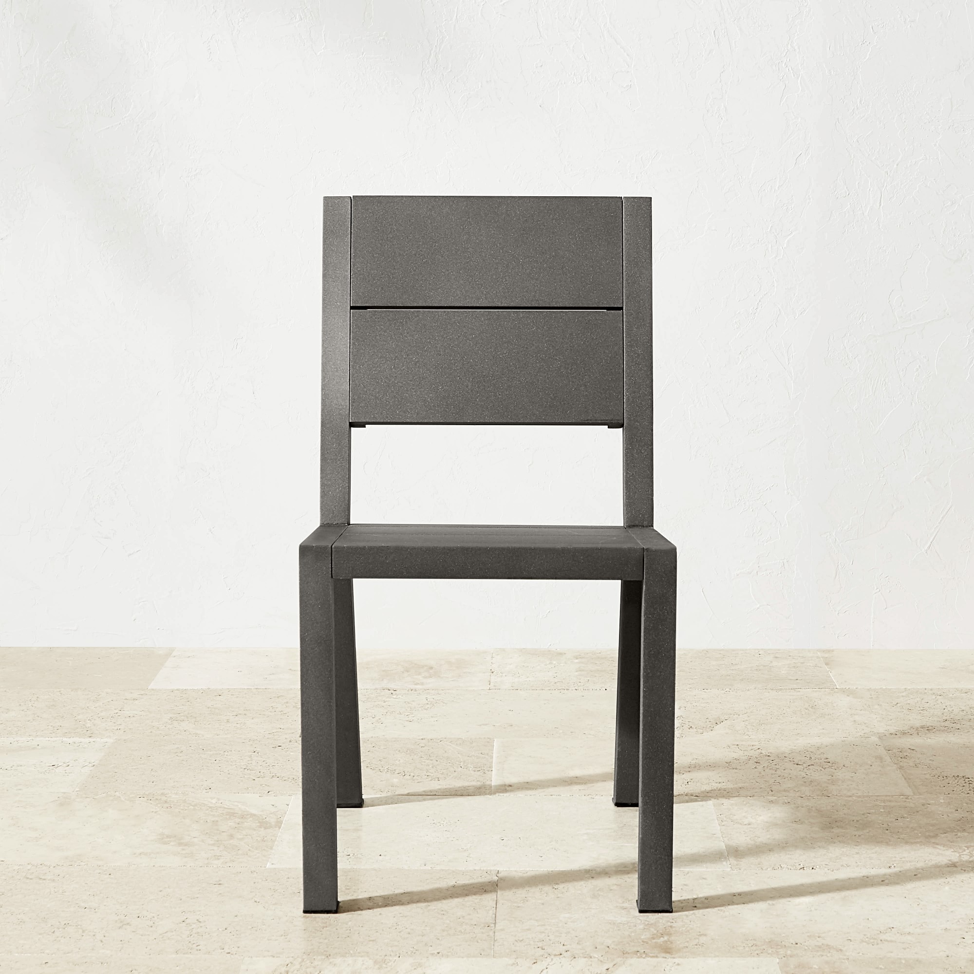 Larnaca Slate Grey Metal Dining Table & Dining Chairs (94