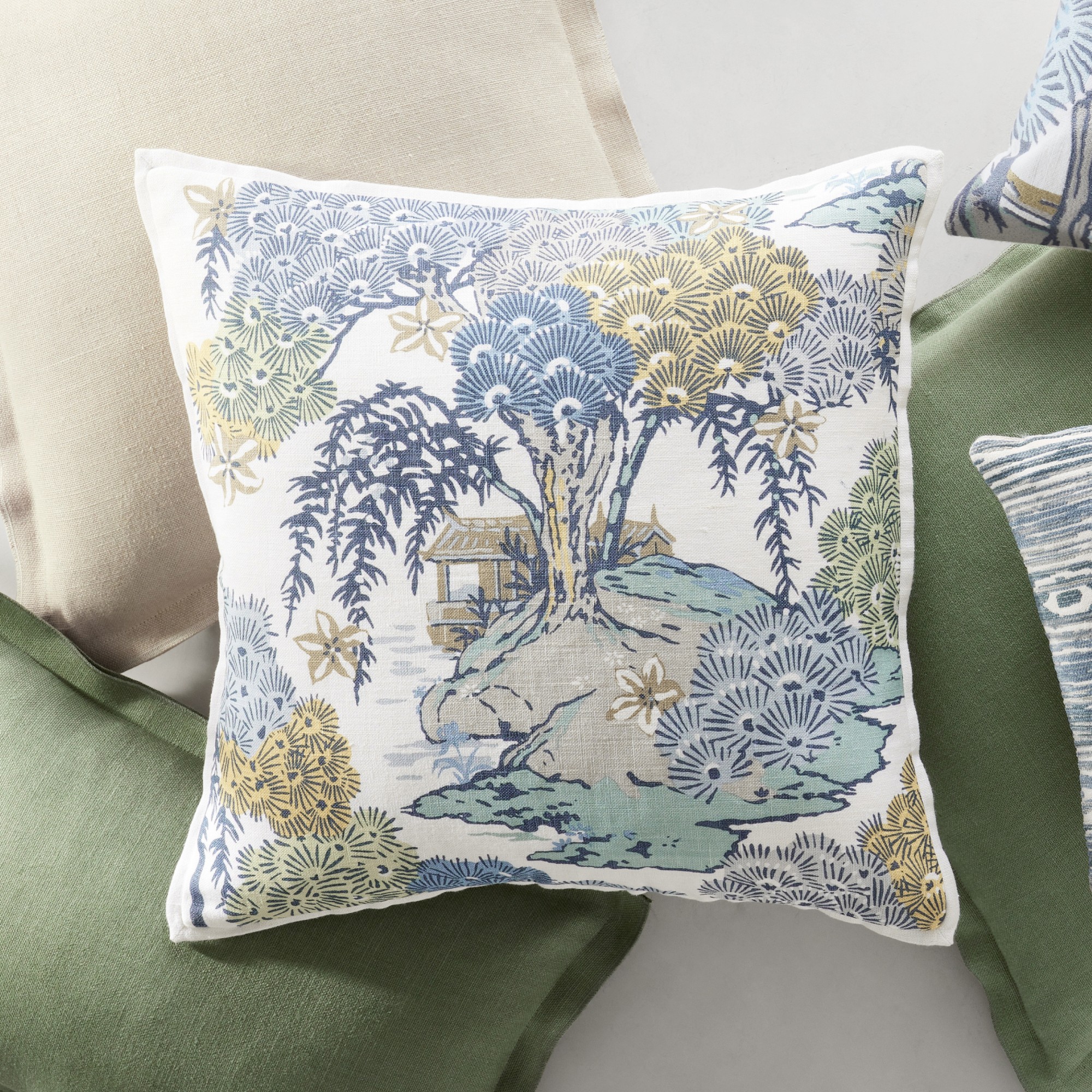 Scalamandré Sea of Trees Printed Pillow Cover