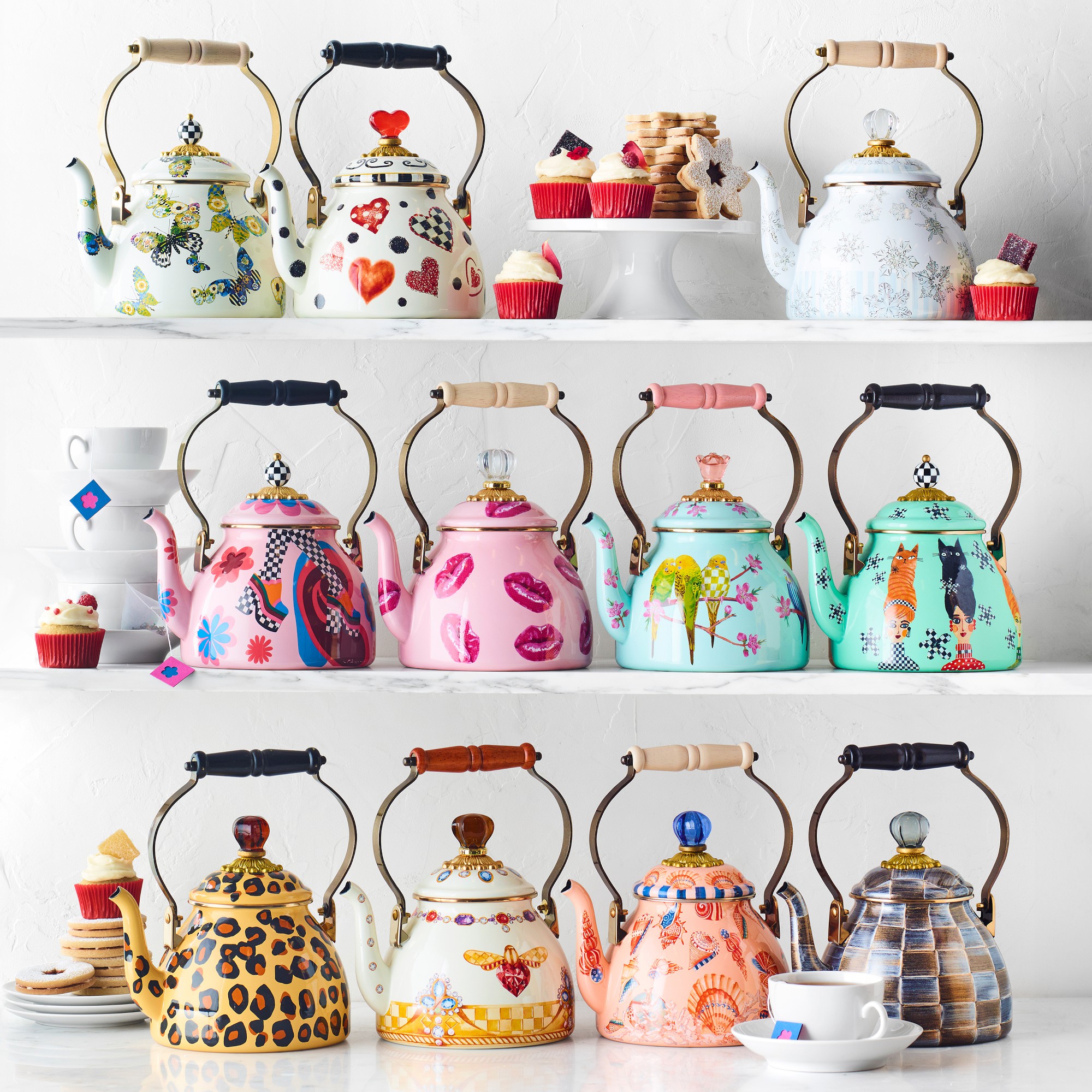 MacKenzie-Childs Winter Palace Tea Kettle, 2-Qt.