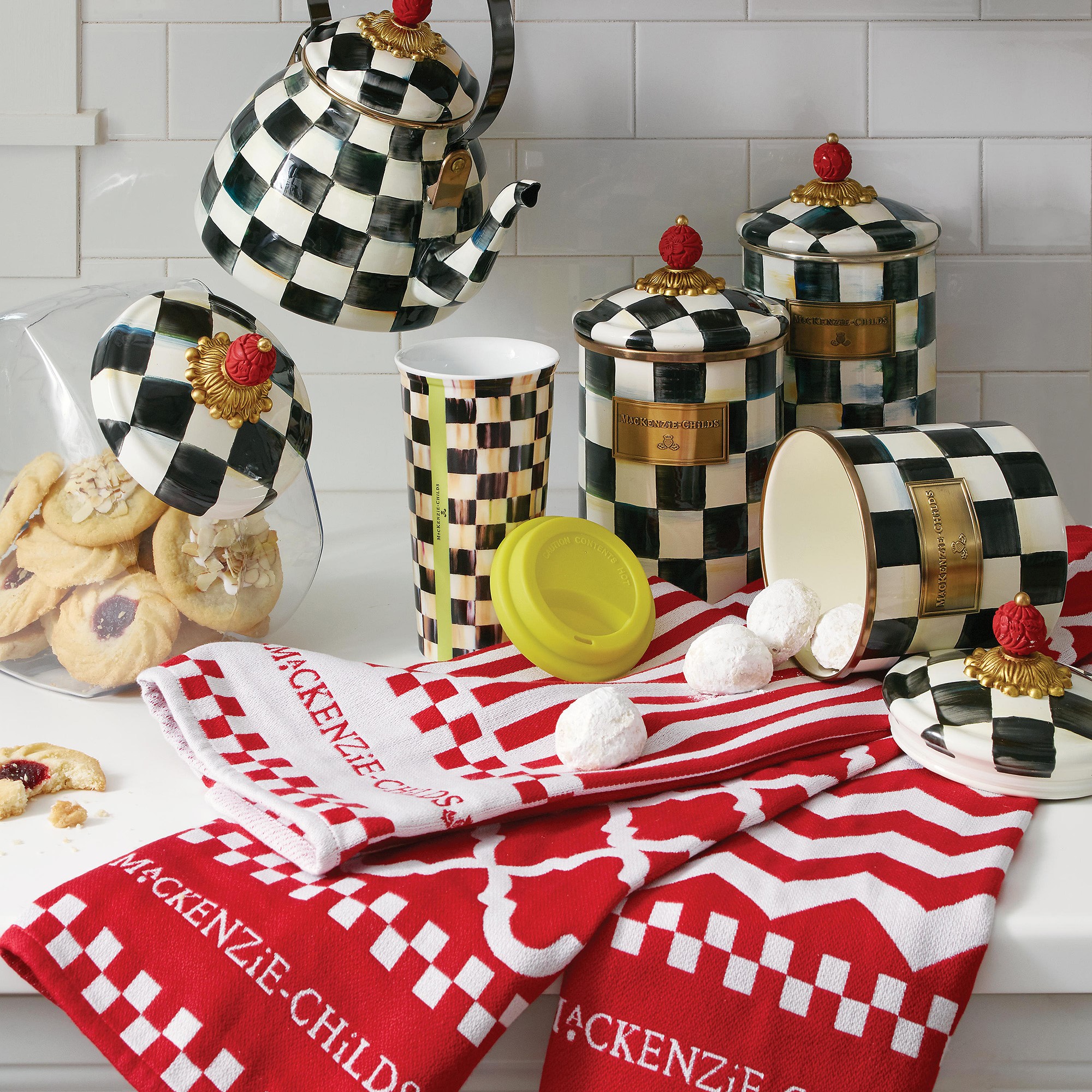 MacKenzie-Childs Courtly Check Tea Kettle